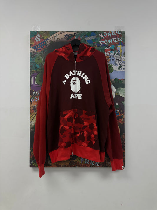 Bape Red Camo Zip Up New XXL With Tags