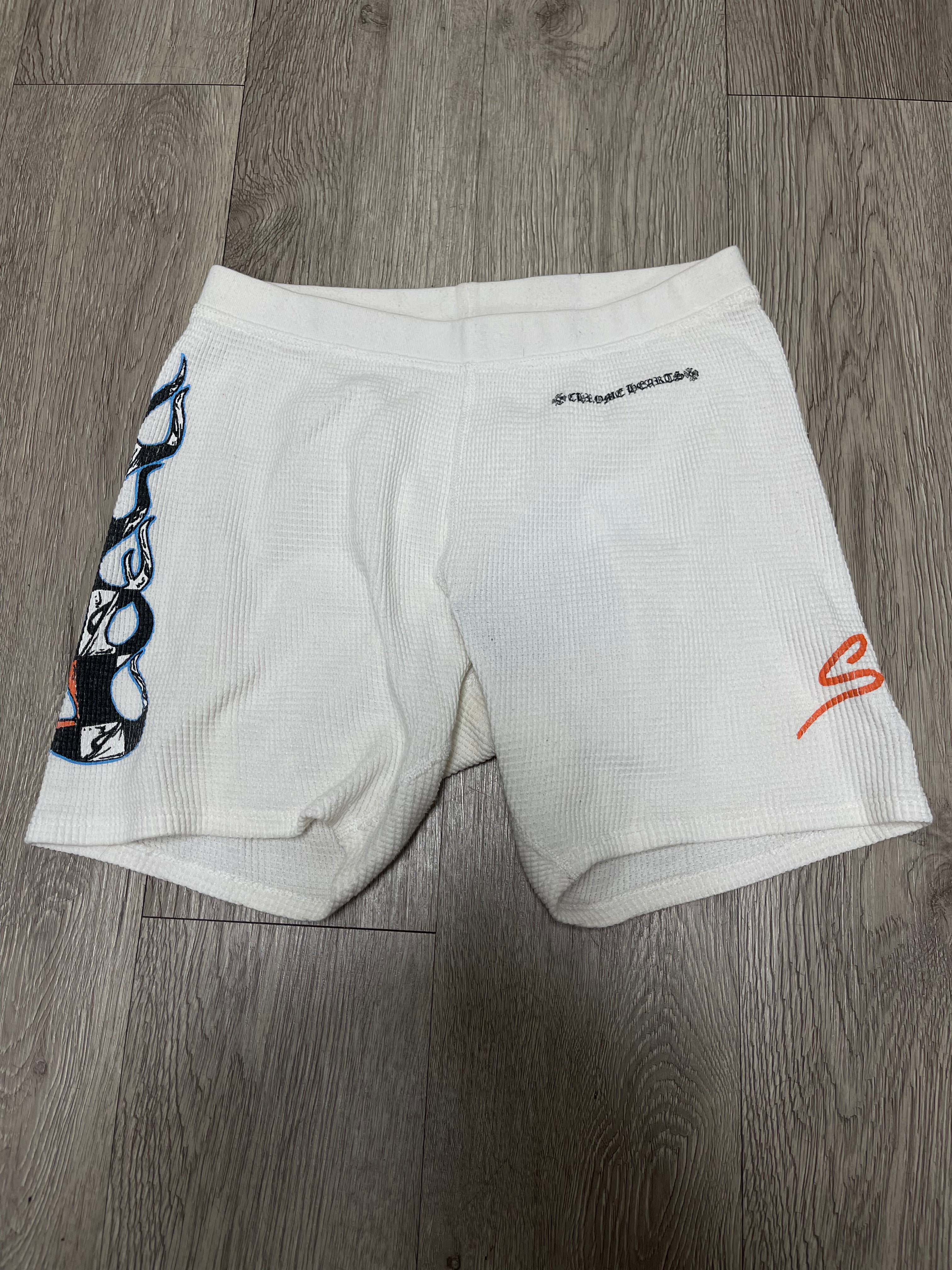 Chrome Hearts Matty Boy White Sinister Thermal Biker Shorts