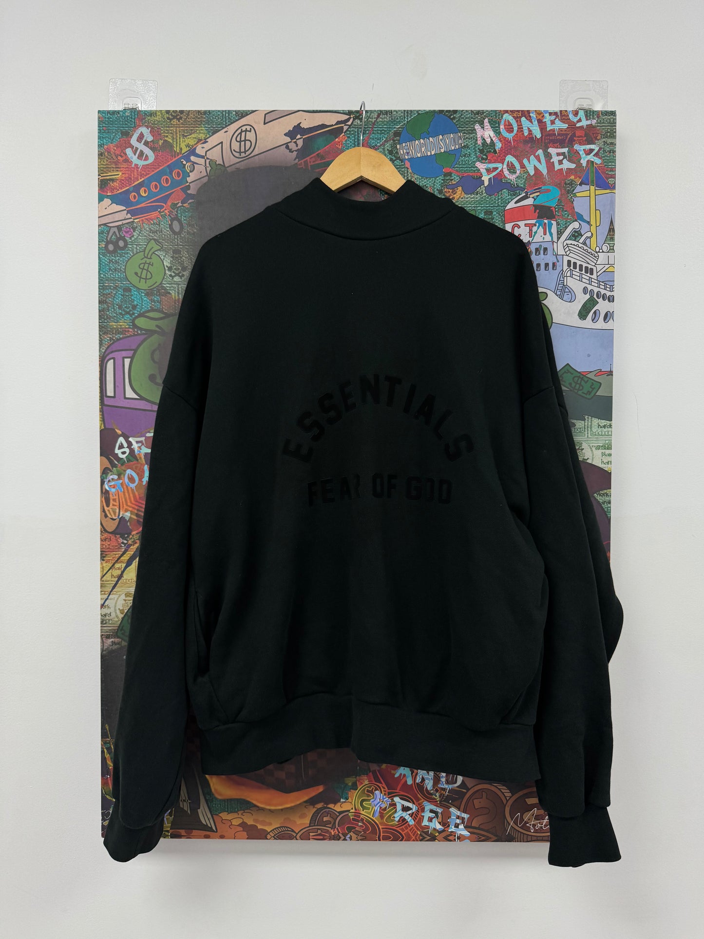 Essentials Hoodie Jet Black Used Medium N/A