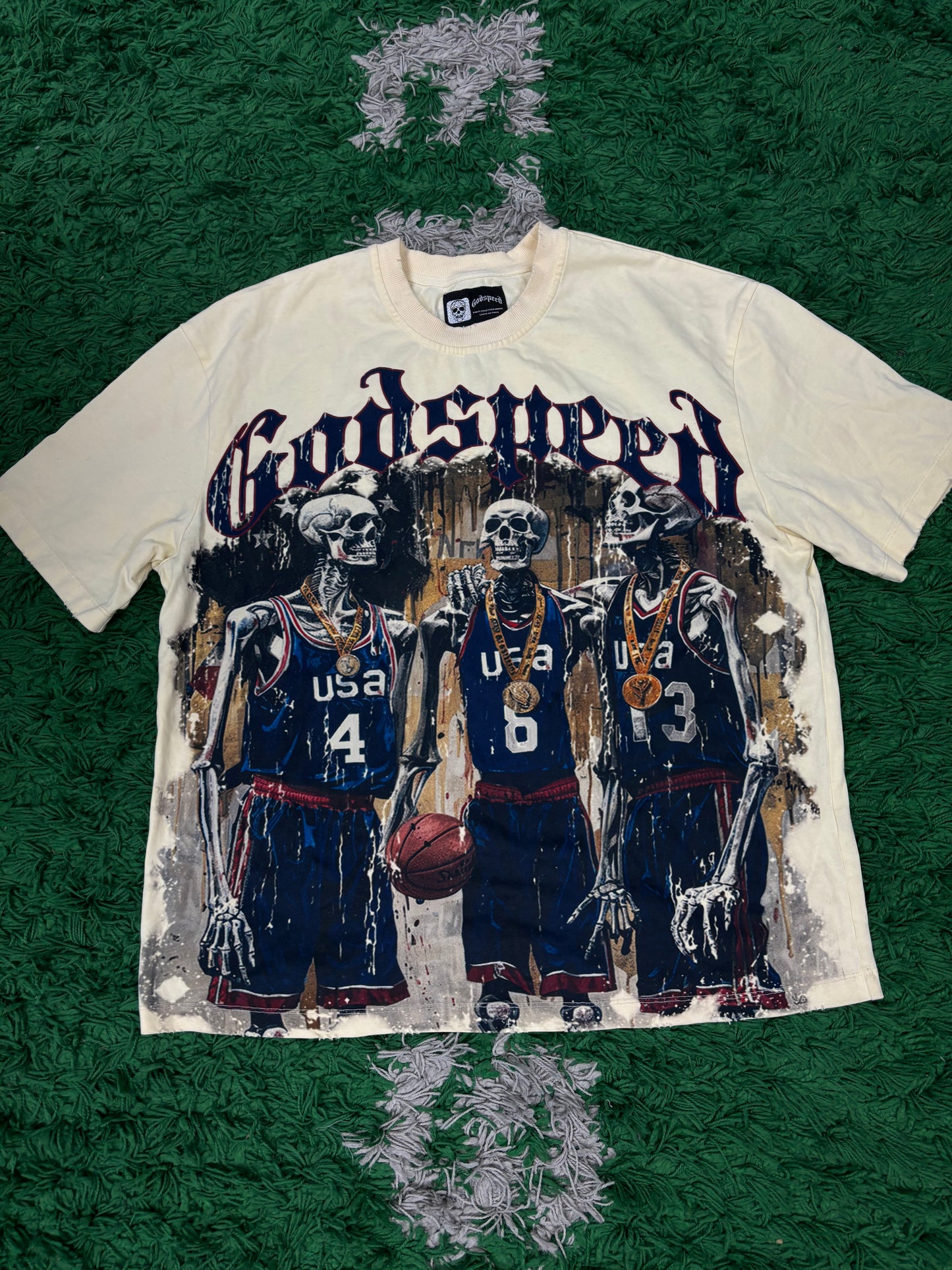 Godspeed Cream Championship Tee Used Medium