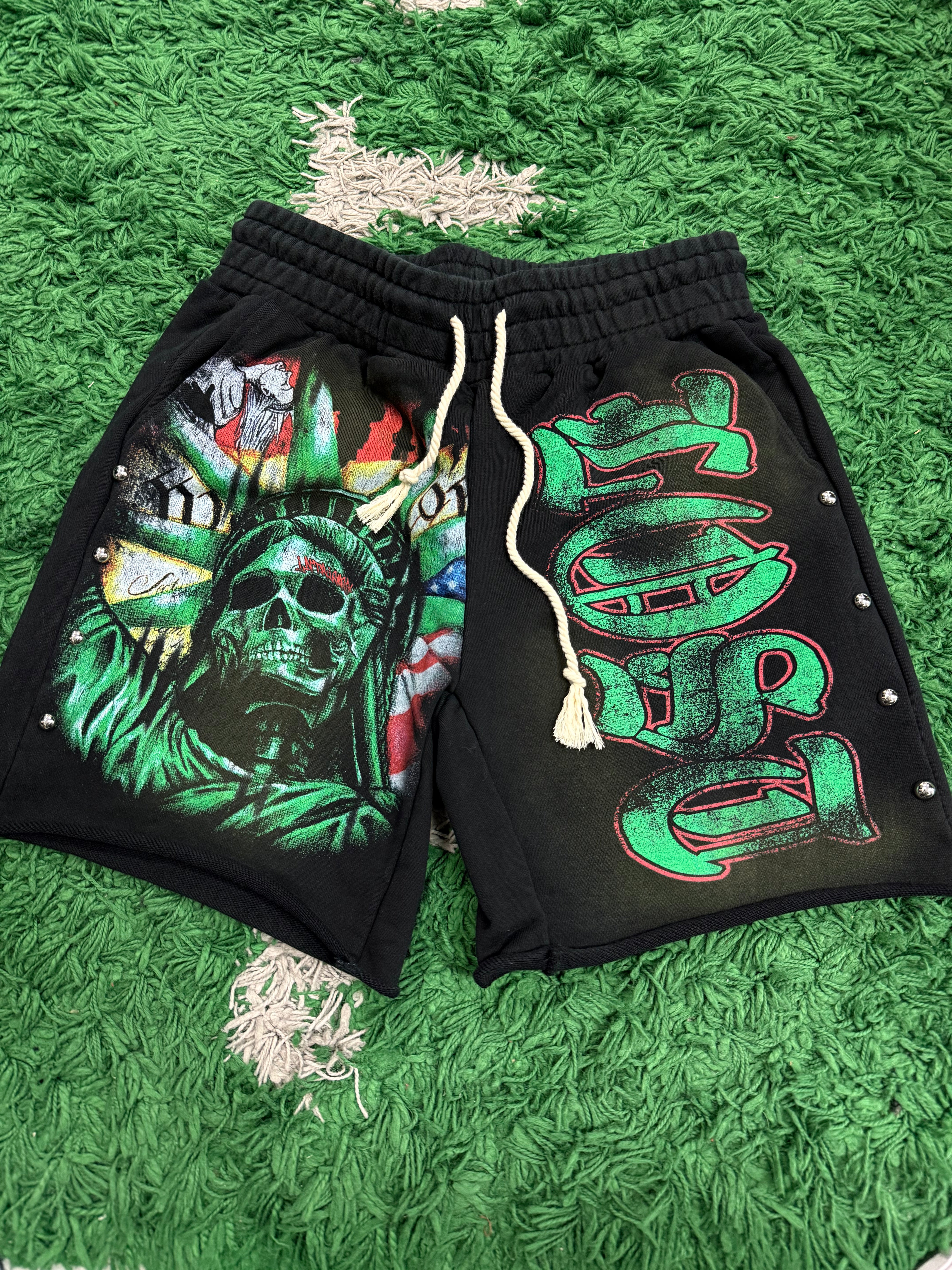 Lost Intricacy Liberty Shorts Black Green