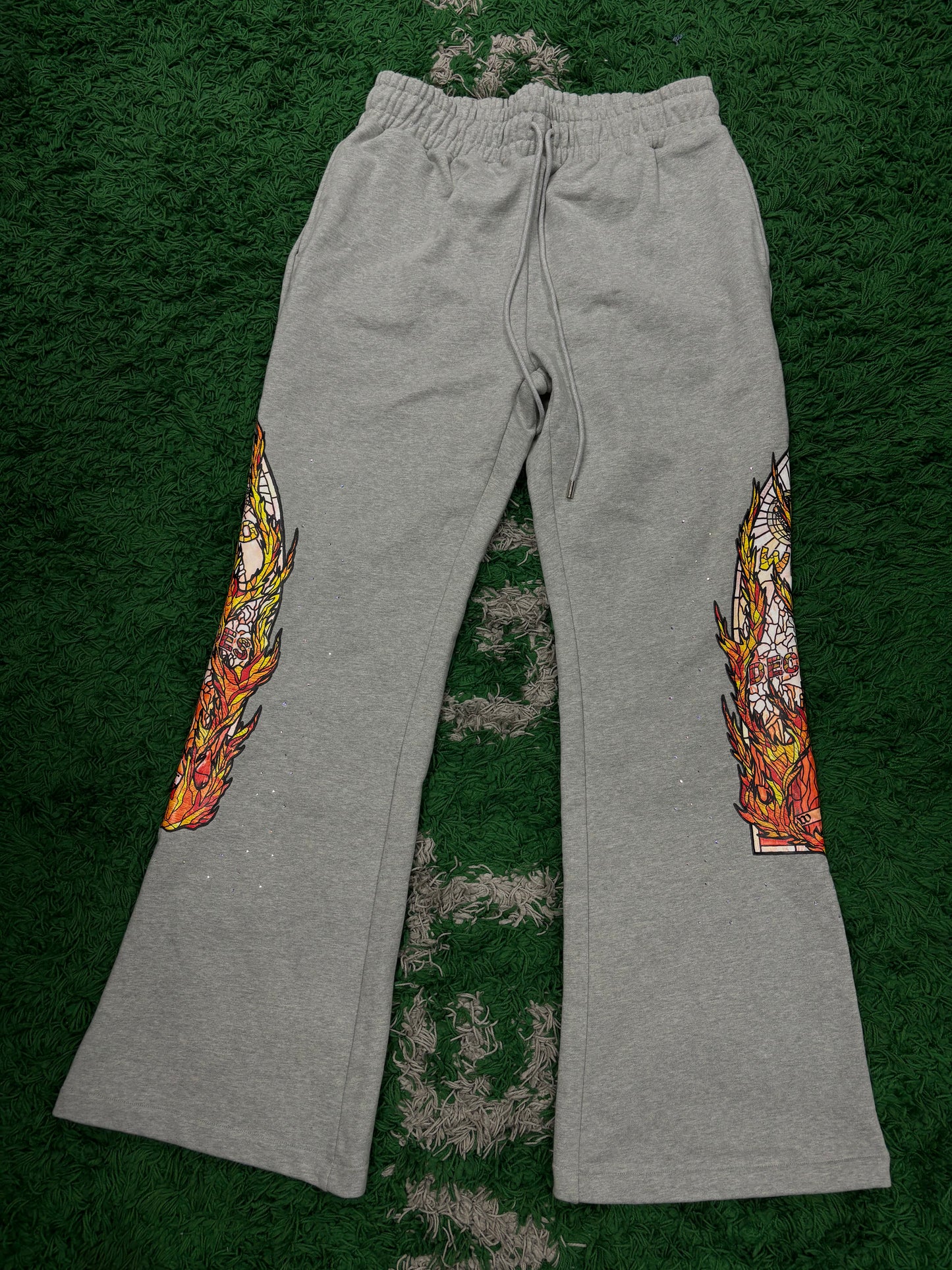 WDW Grey Flamed Glass Sweatpants 40