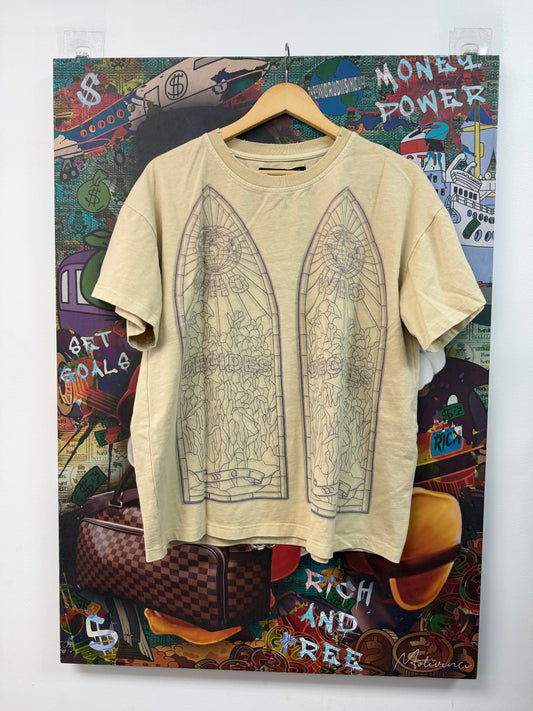 Who Decides War Cathedral Purple Cream Tee
