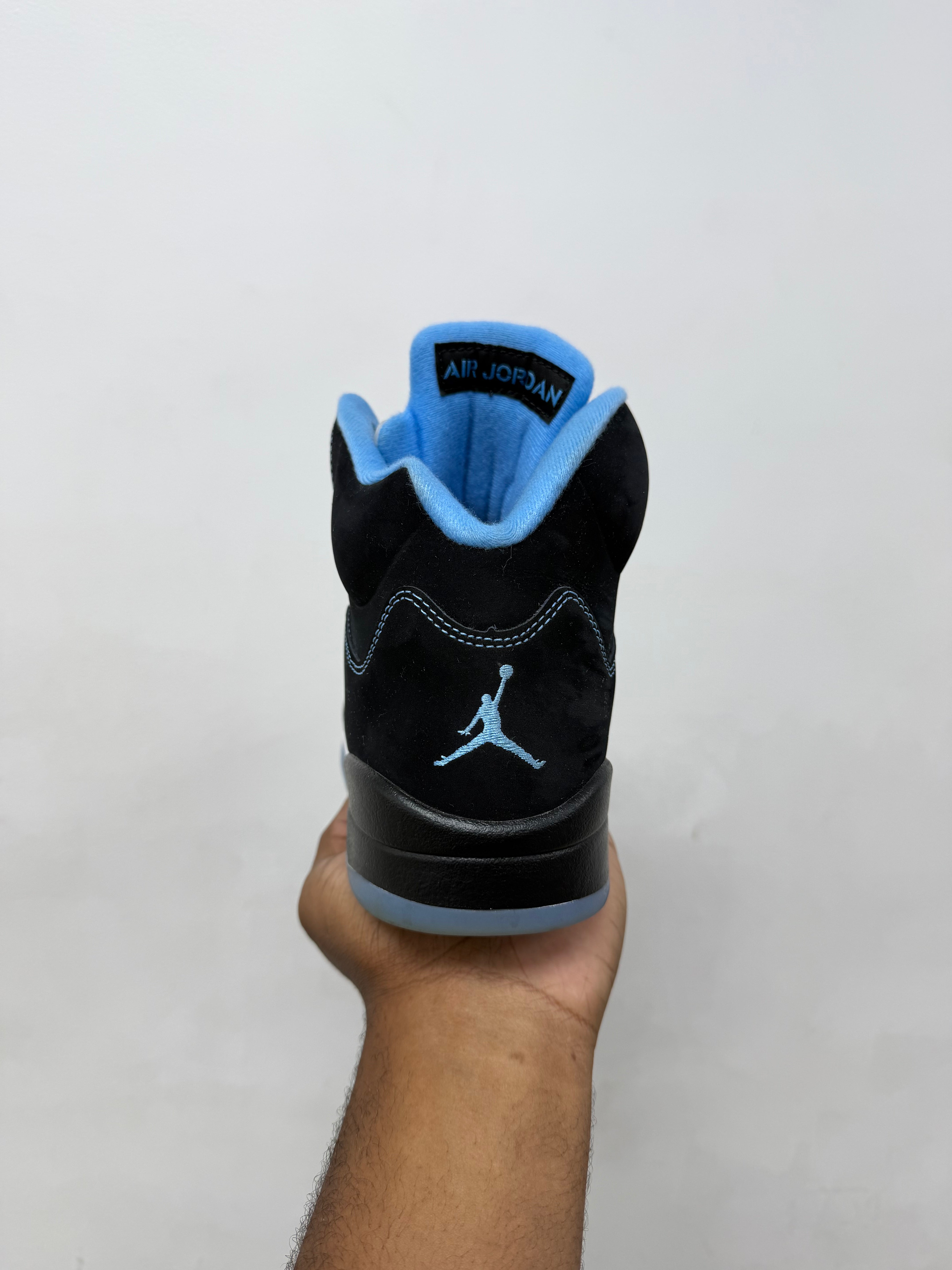 Jordan 5 Black University Blue Sneakers