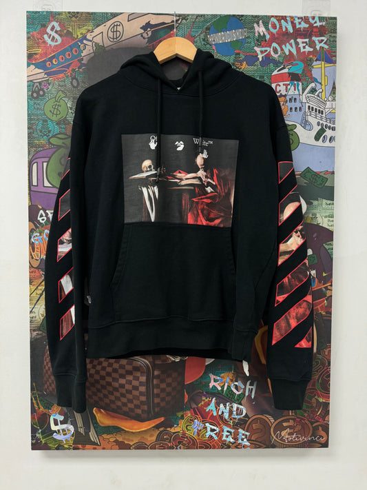 Off White Hoodie Black Red Used XS N/A