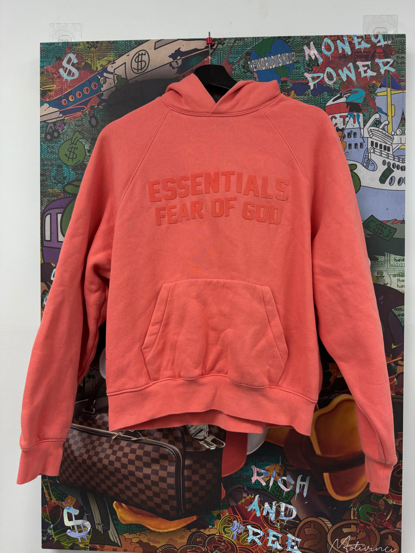 Essentials Hoodie Coral Used XXS N/A