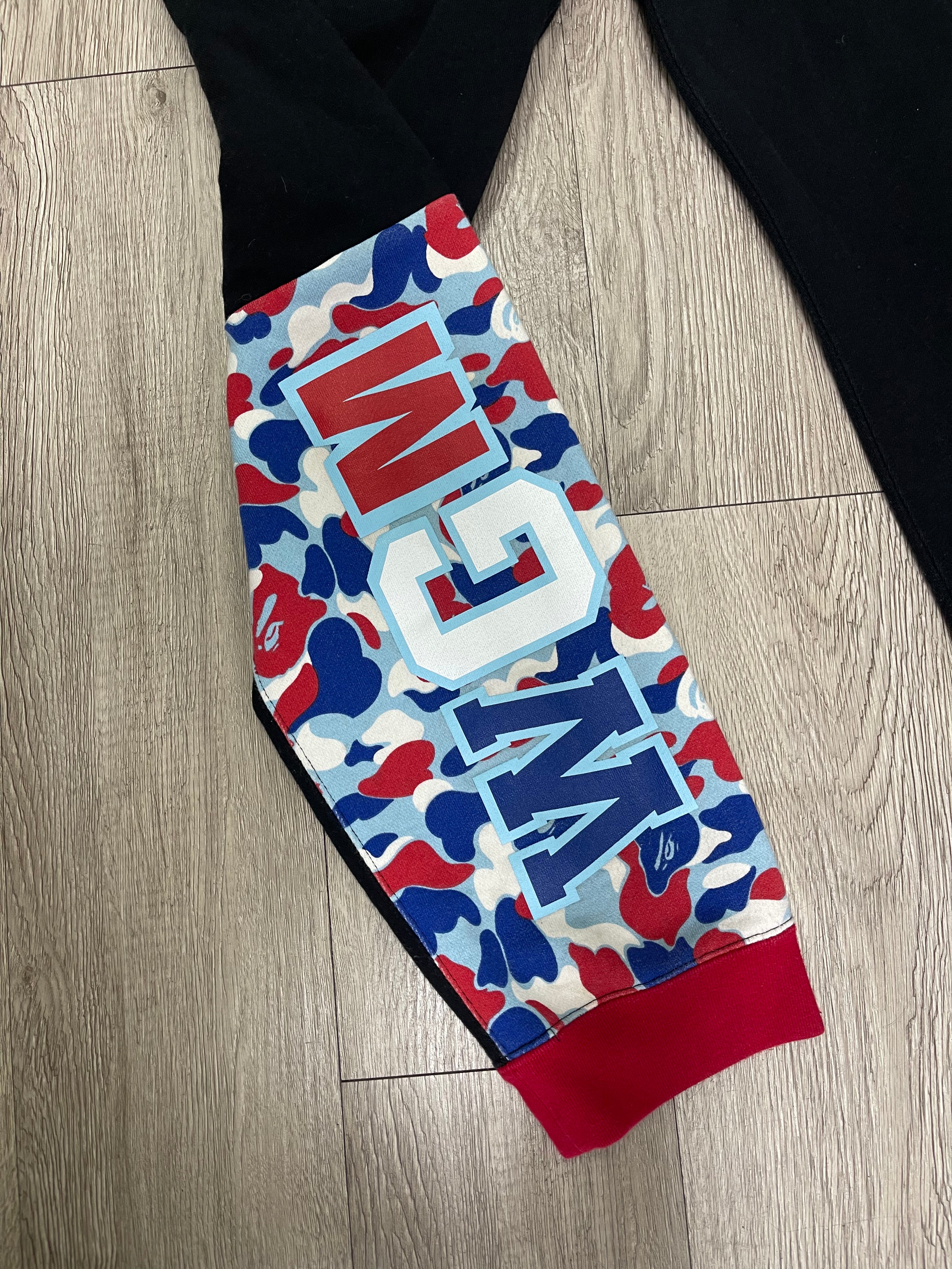 Bape Black Red Blue Camo Shark Sweats