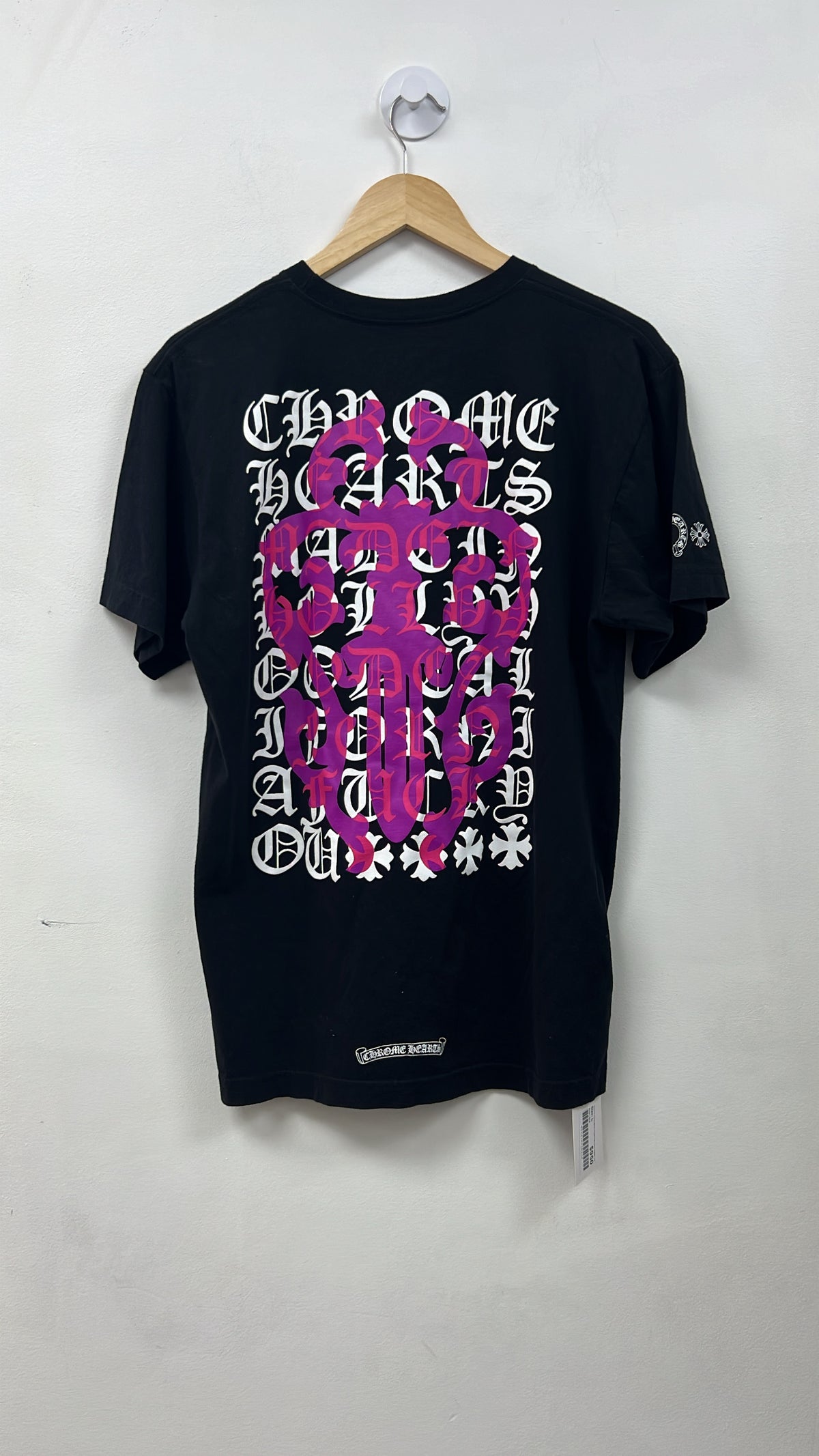 Chrome Hearts Black Purple Eye Chart Dagger Tee