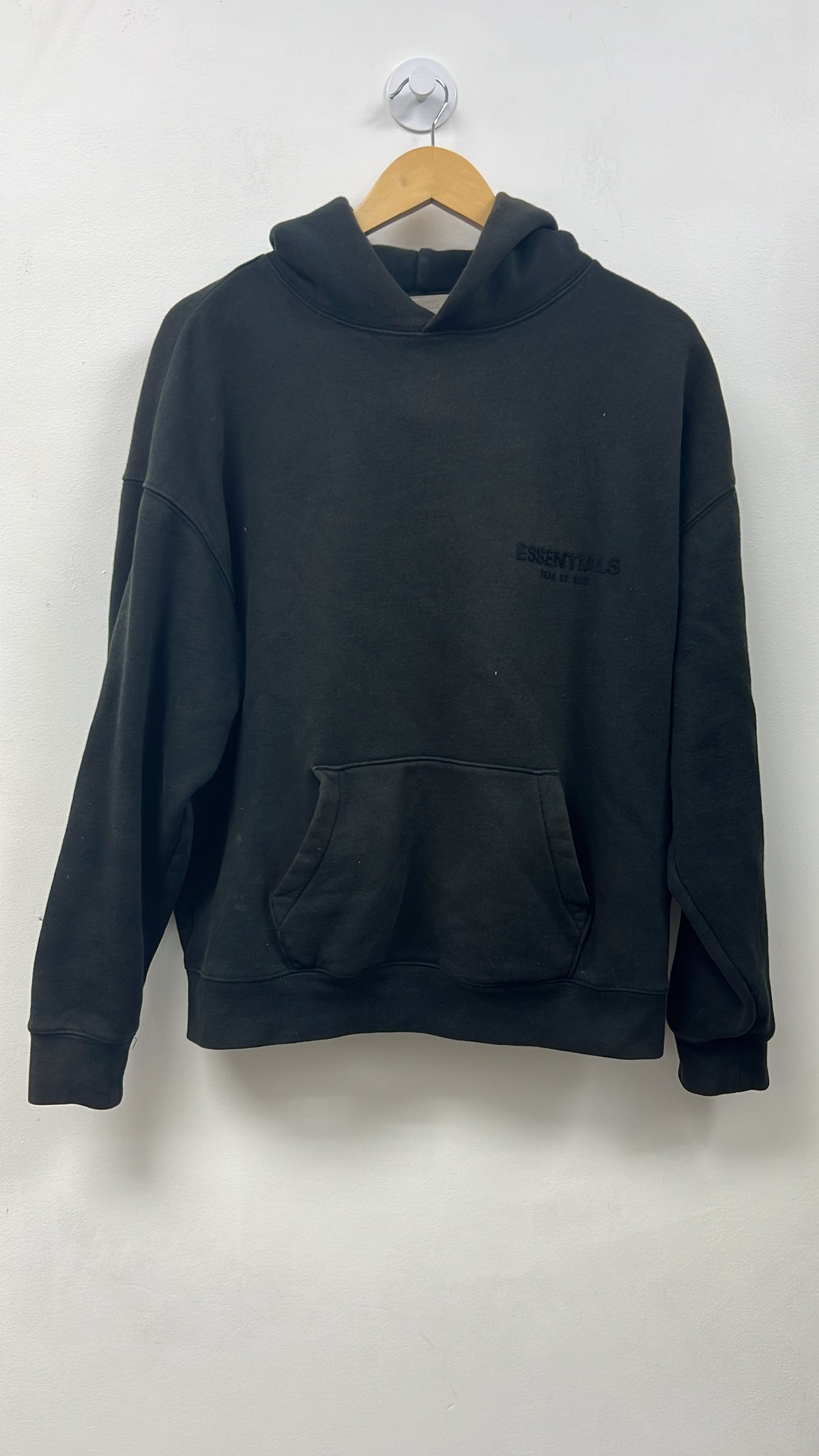Essentials Black Stretch Limo Hoodie