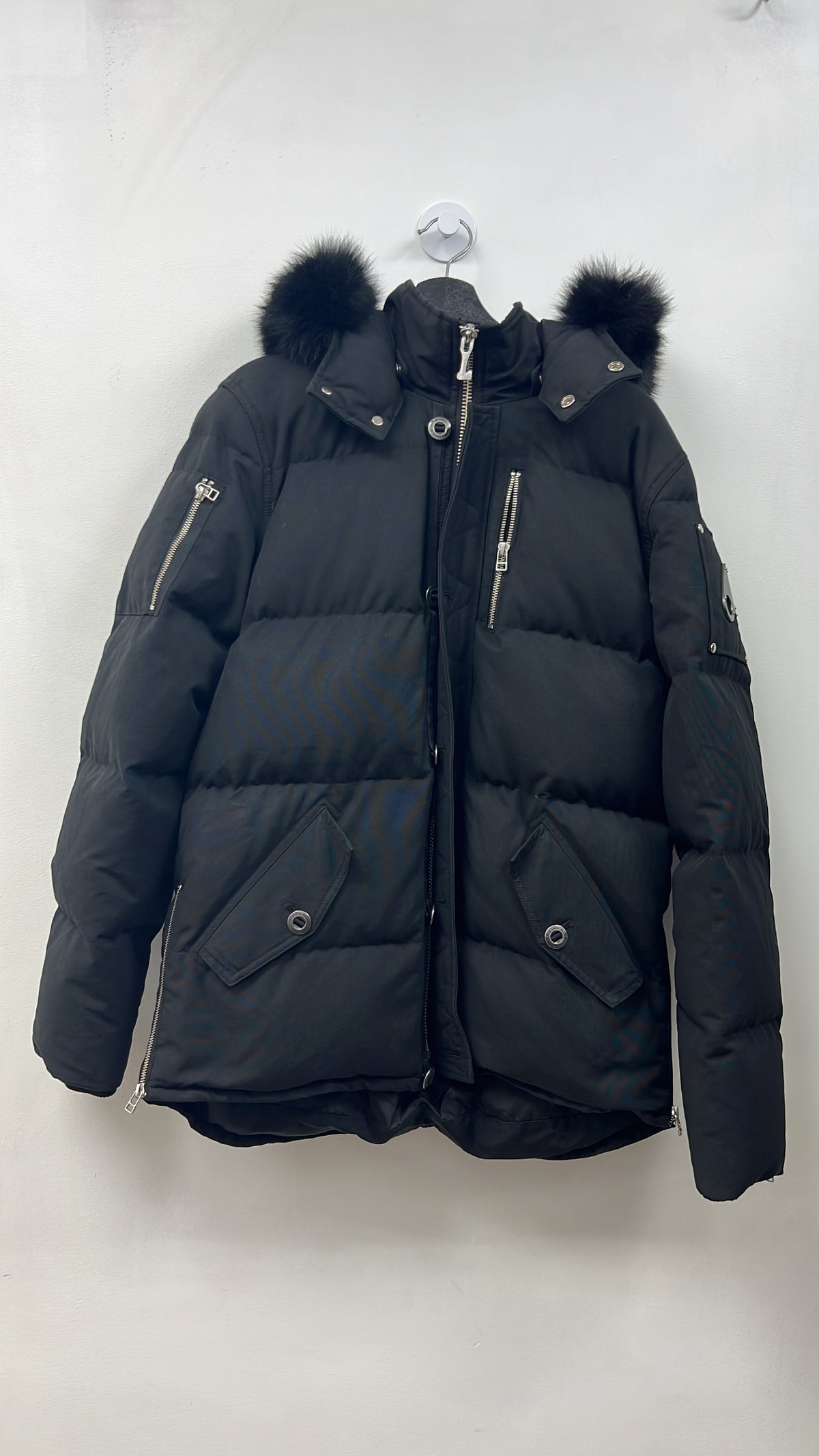 Moose Knuckles Black Fur 3Q  Bomber Jacket