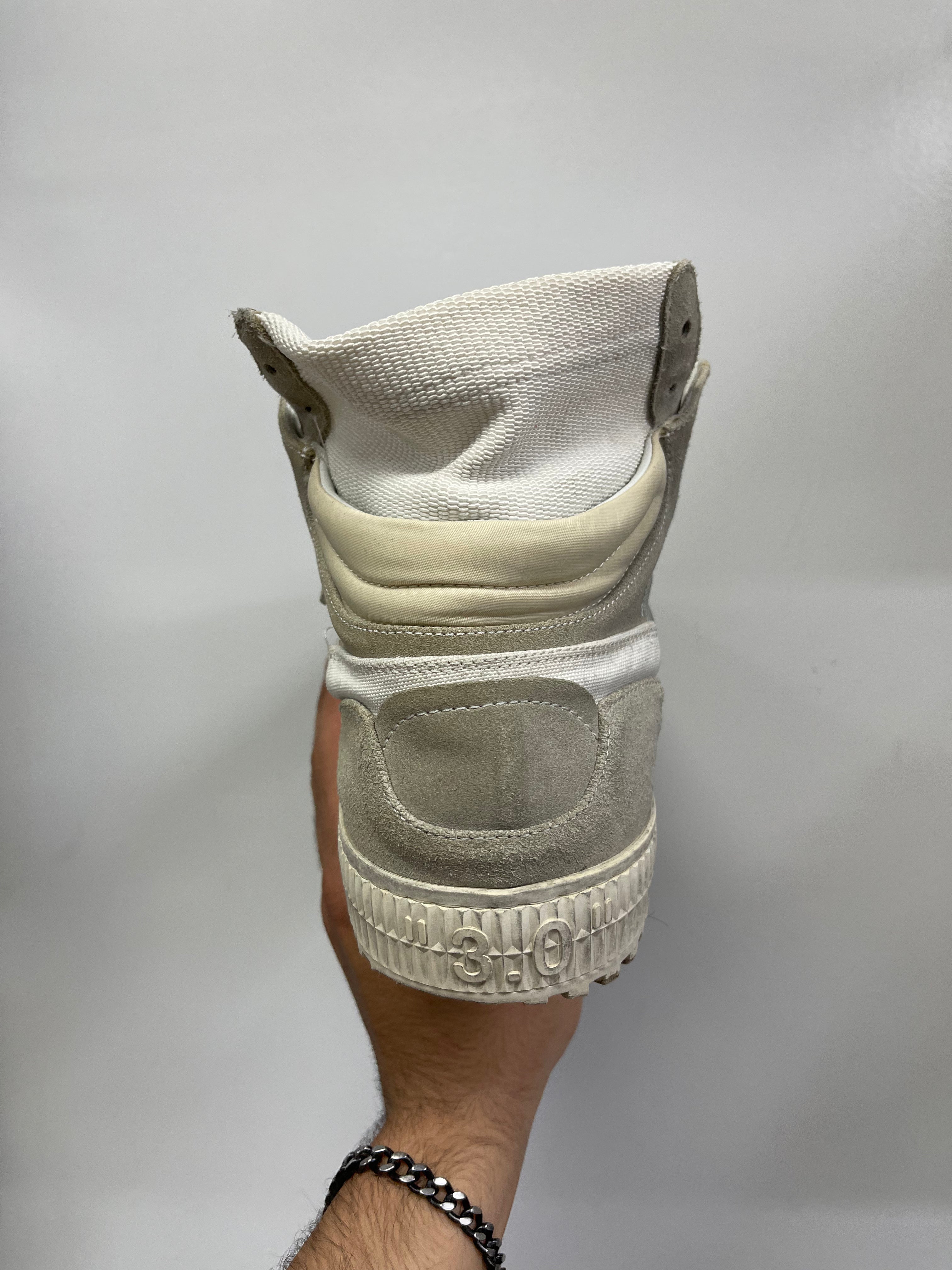 Off White Grey White Hi Sneakers