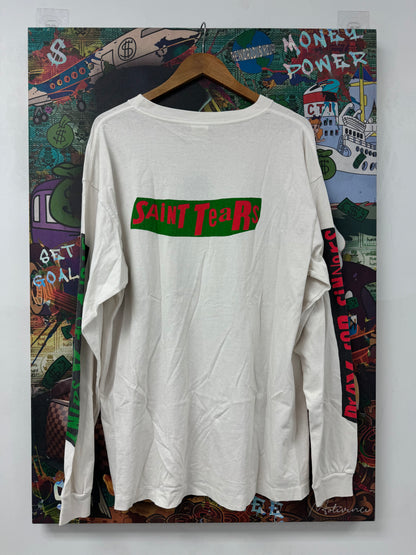 Saint Michael Denim Tears LS White Multi New XL No Tags