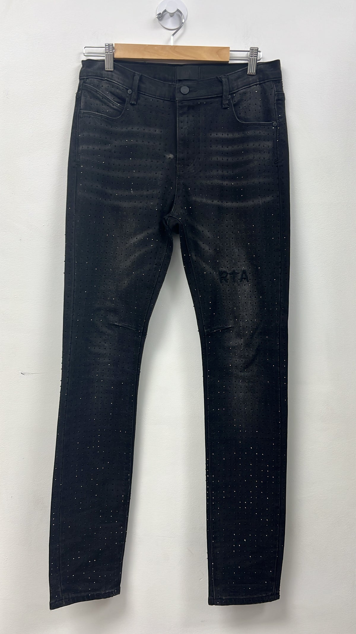 RTA Black Rhinestone Jeans