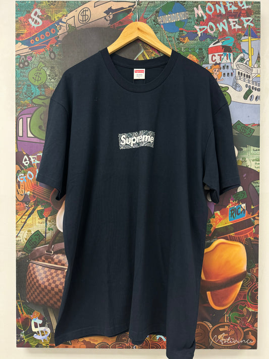 Supreme Bandana Box Logo Tee Navy New Large N/A