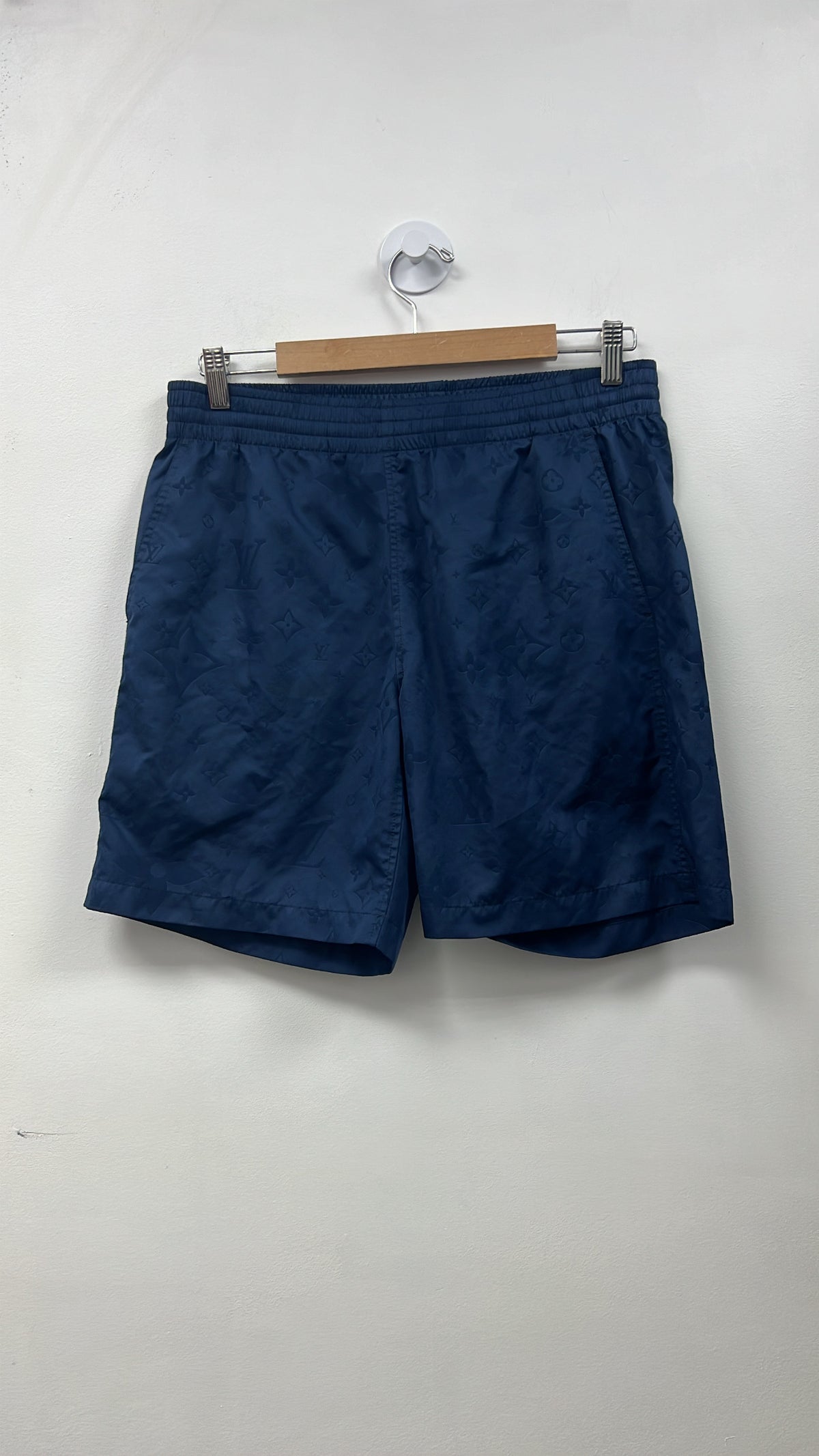 Louis Vuitton Navy Monogram Swim Trunks