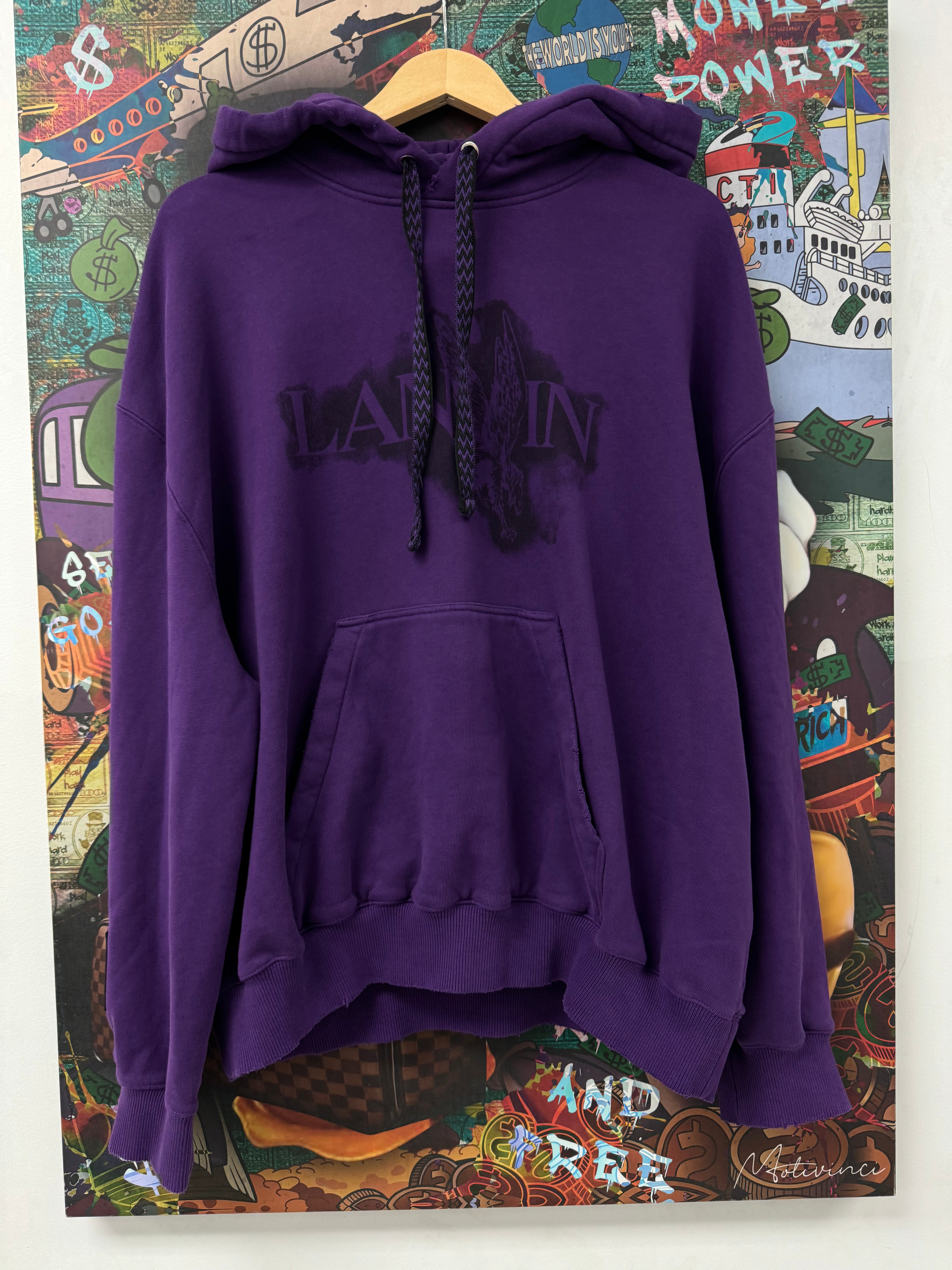 Lanvin Hoodie Purple Used Small (Fits Big)