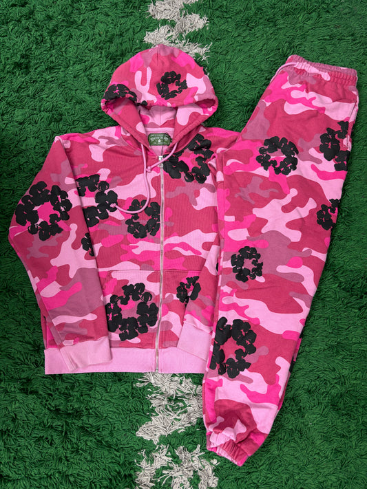 Denim Tears Pink Camo Sweatsuit Used Large Top M Bottoms