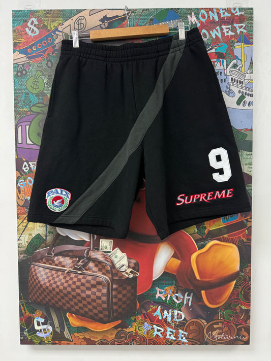 Supreme Equipe Sweat Shorts Black Red New Small N/A