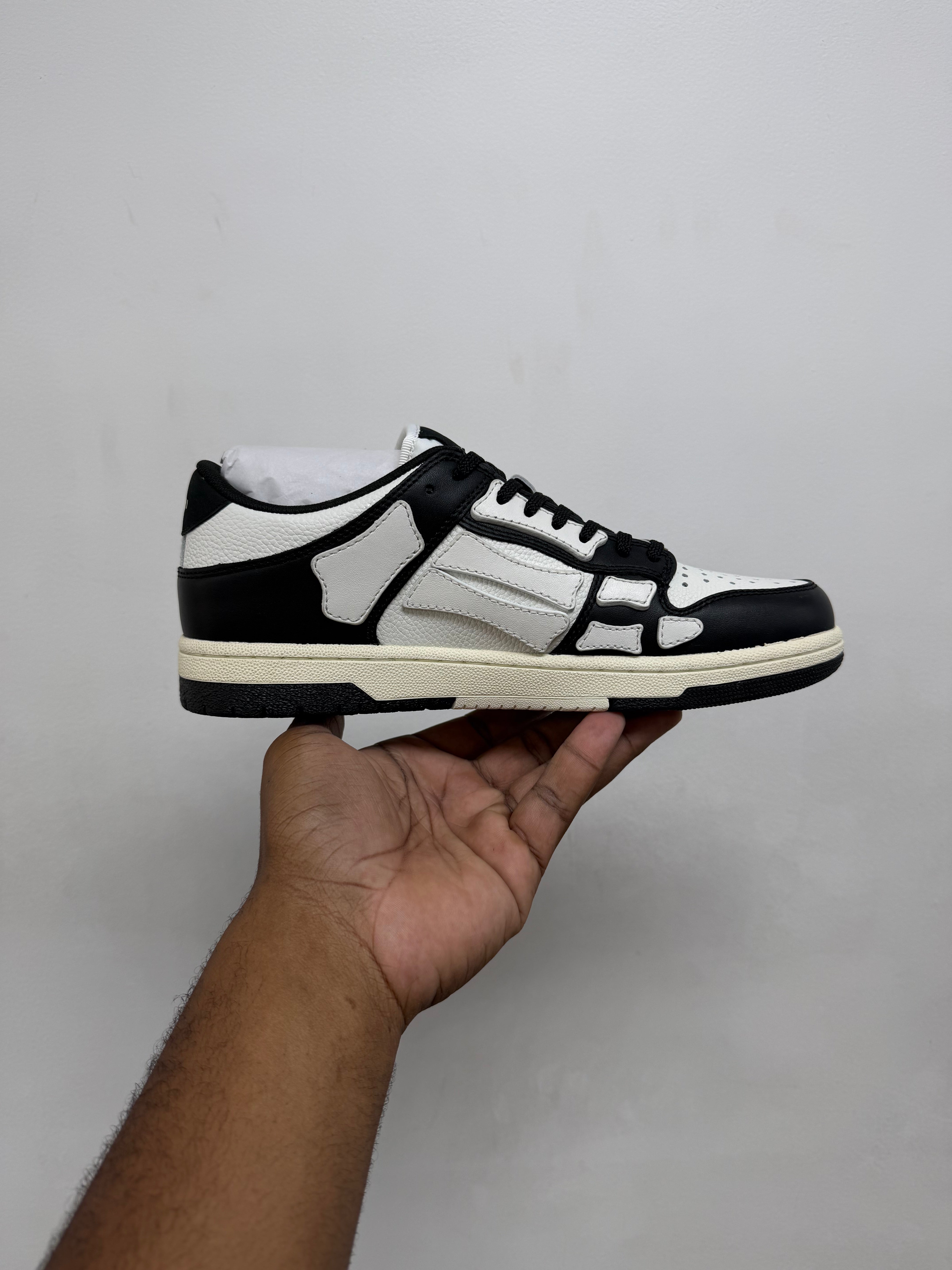 Amiri Black White Skel-Top Low Sneakers