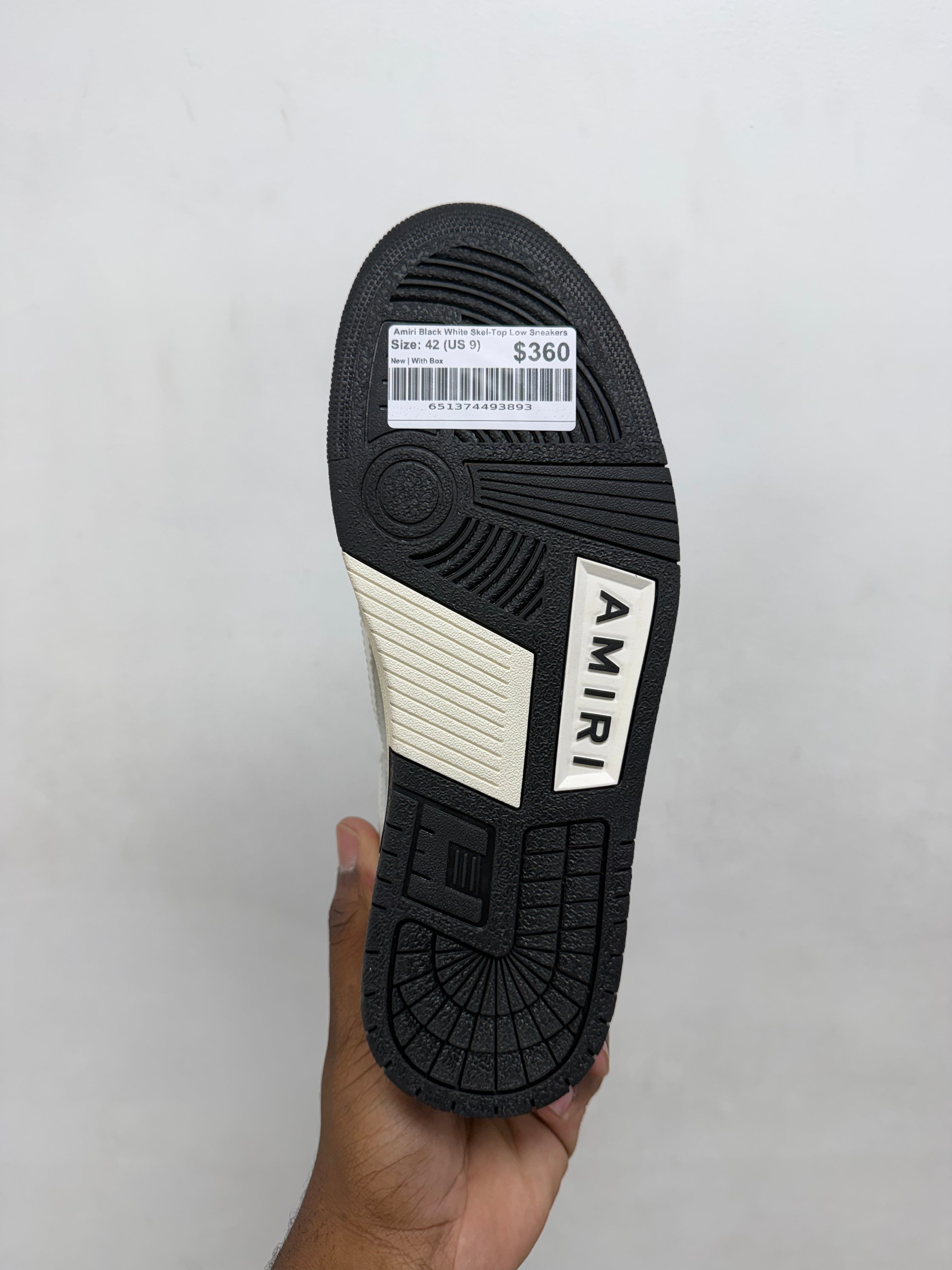 Amiri Black White Skel-Top Low Sneakers