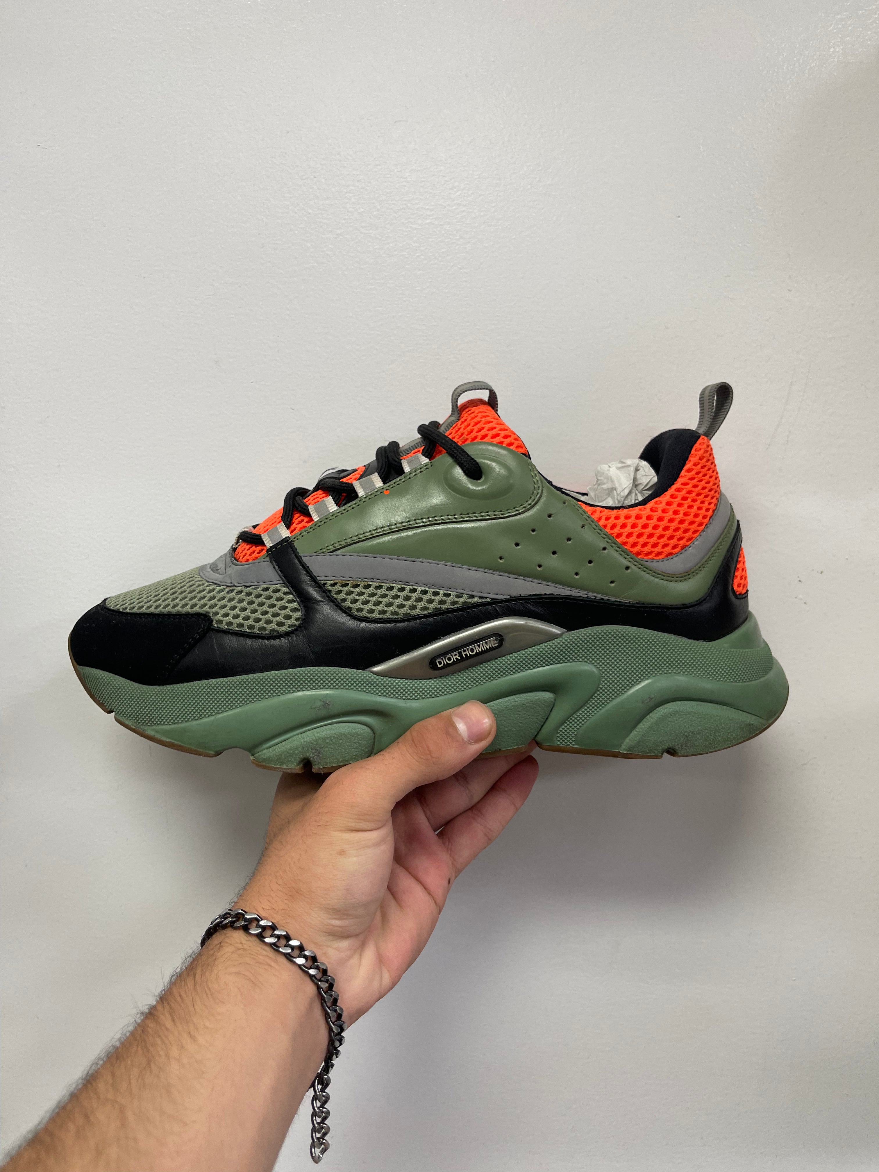 Dior B22 Homme Olive Orange Sneakers