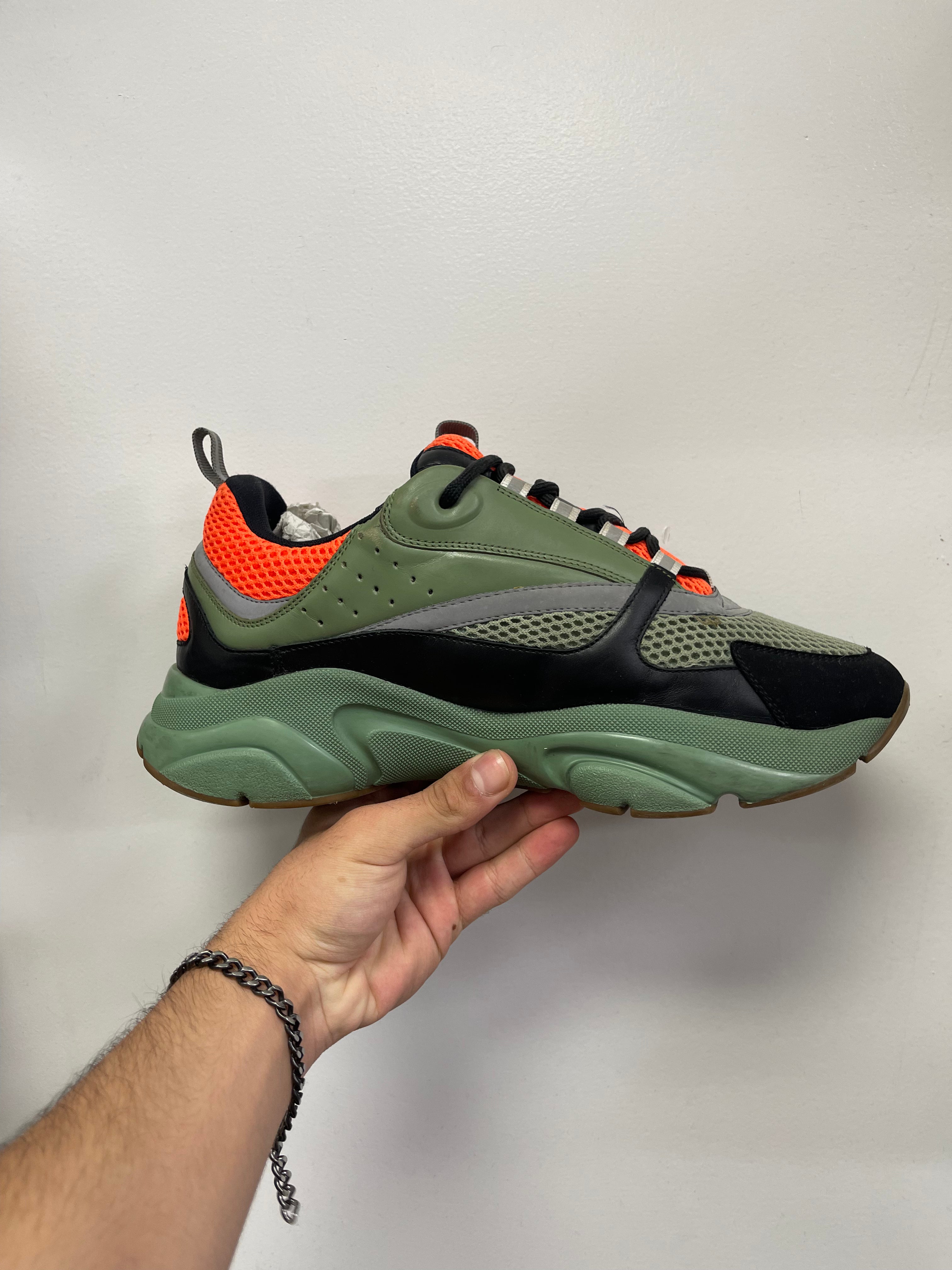 Dior B22 Homme Olive Orange Sneakers