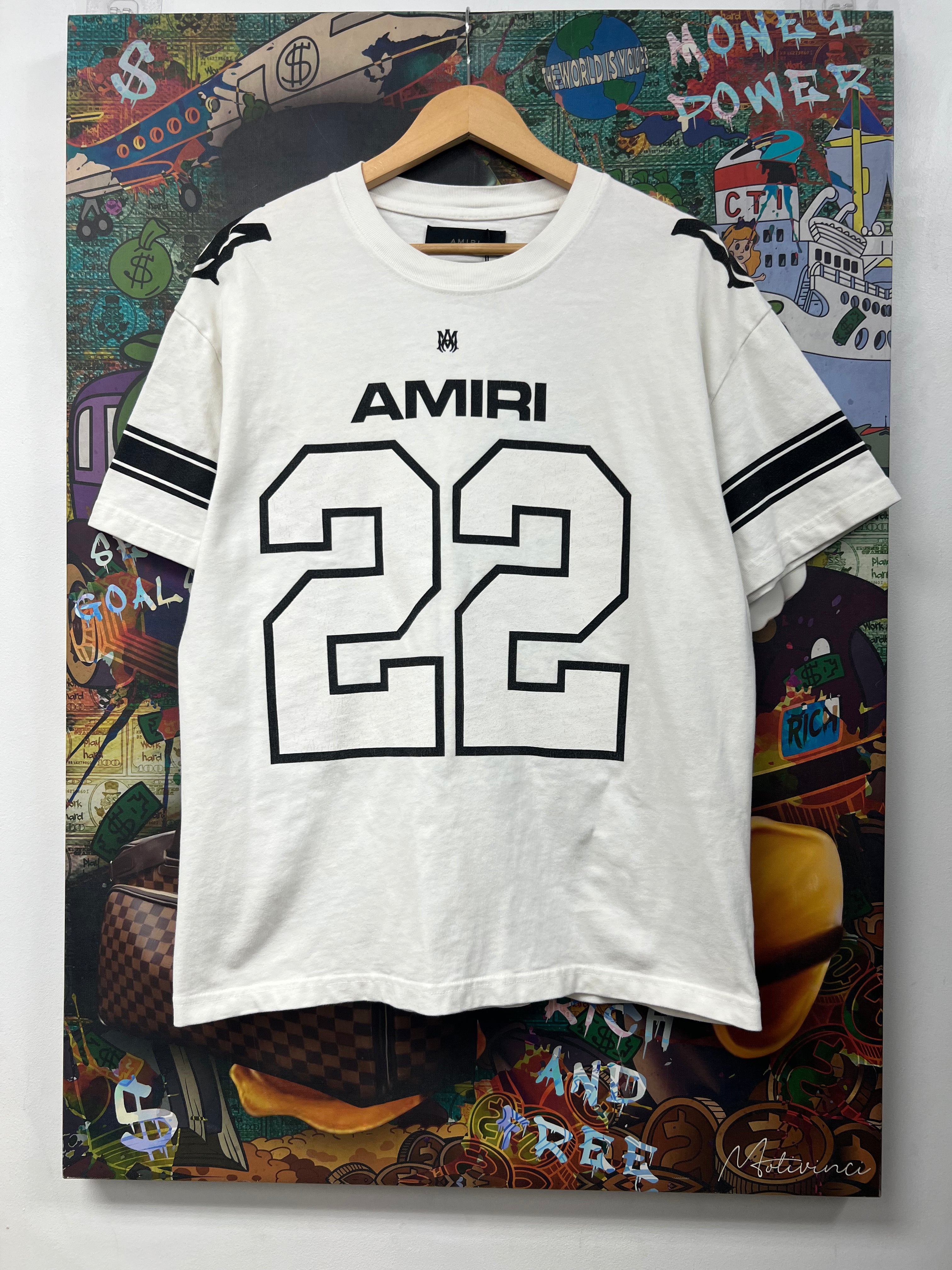 Amiri White Black 22 Skater Tee