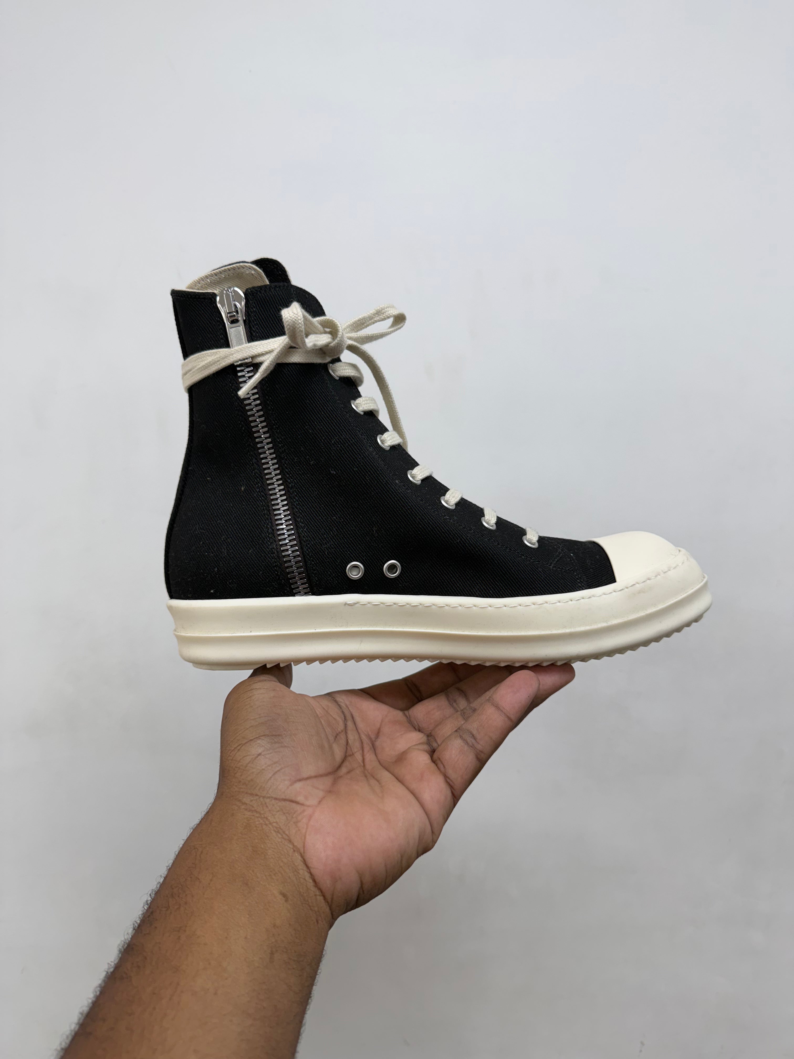 Rick Owens DRKSHDW Black Pentagram Ramone  High Sneakers