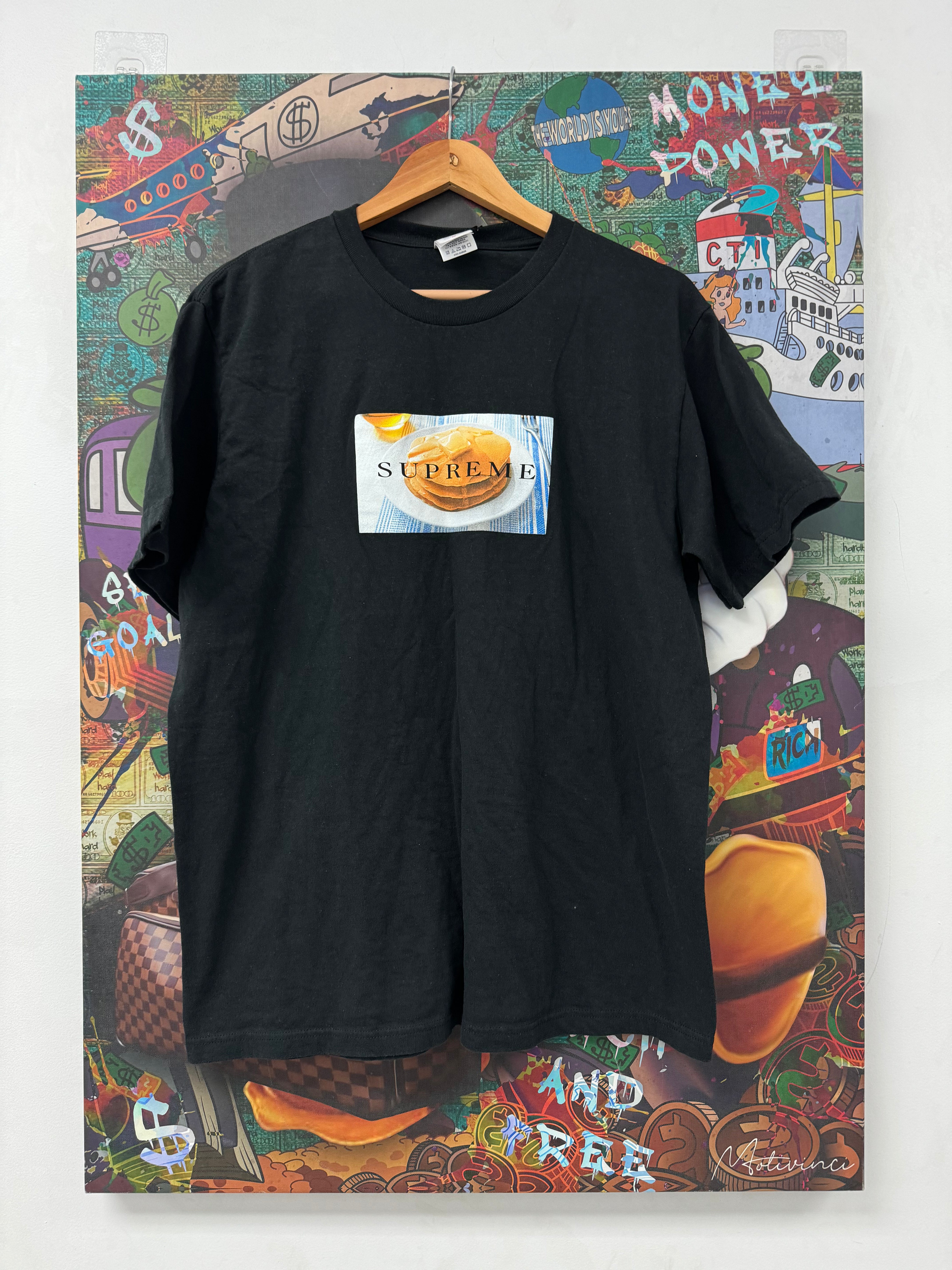 Supreme Pancakes Tee Black Used Medium