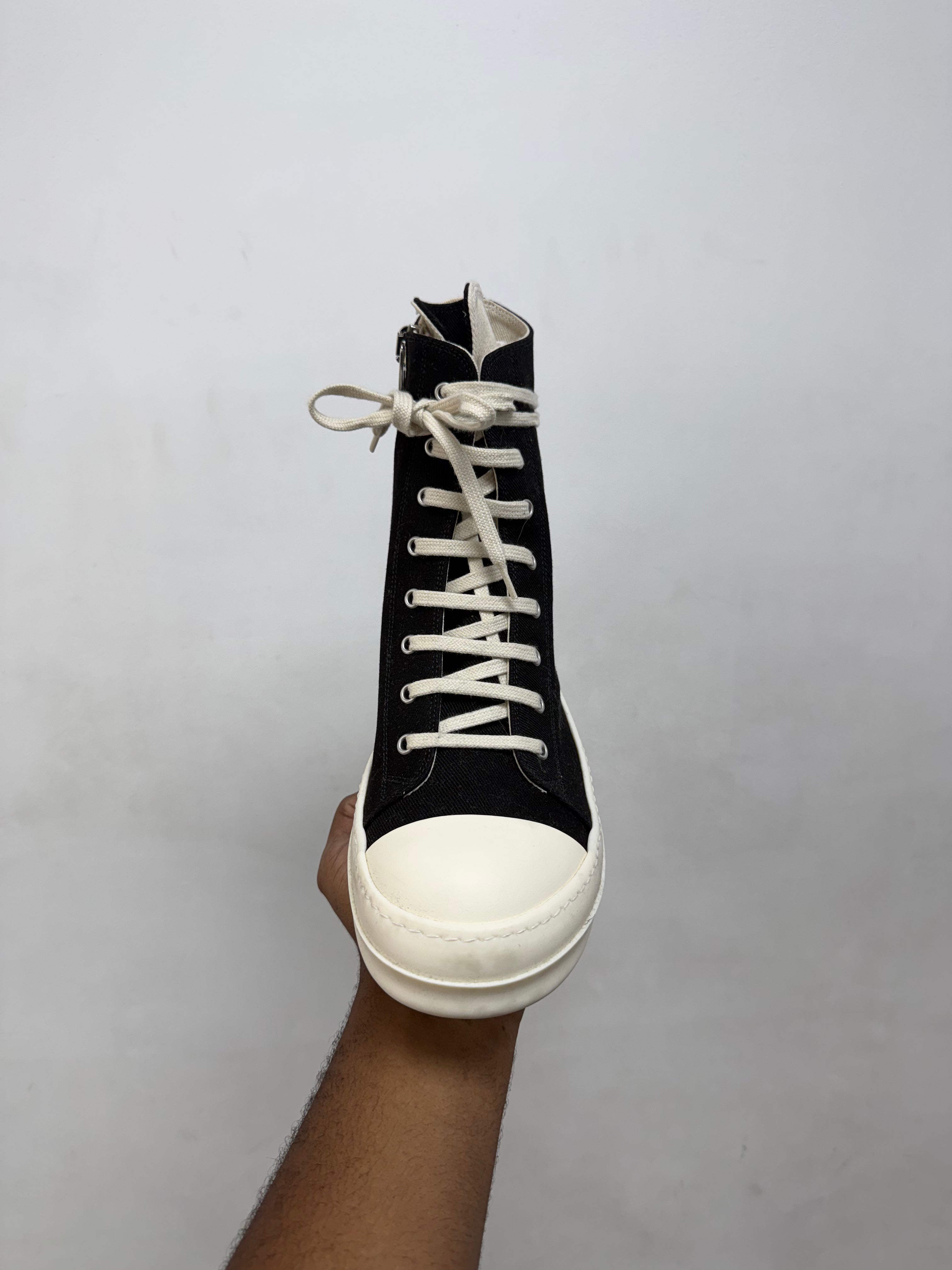 Rick Owens DRKSHDW Black Pentagram Ramone  High Sneakers