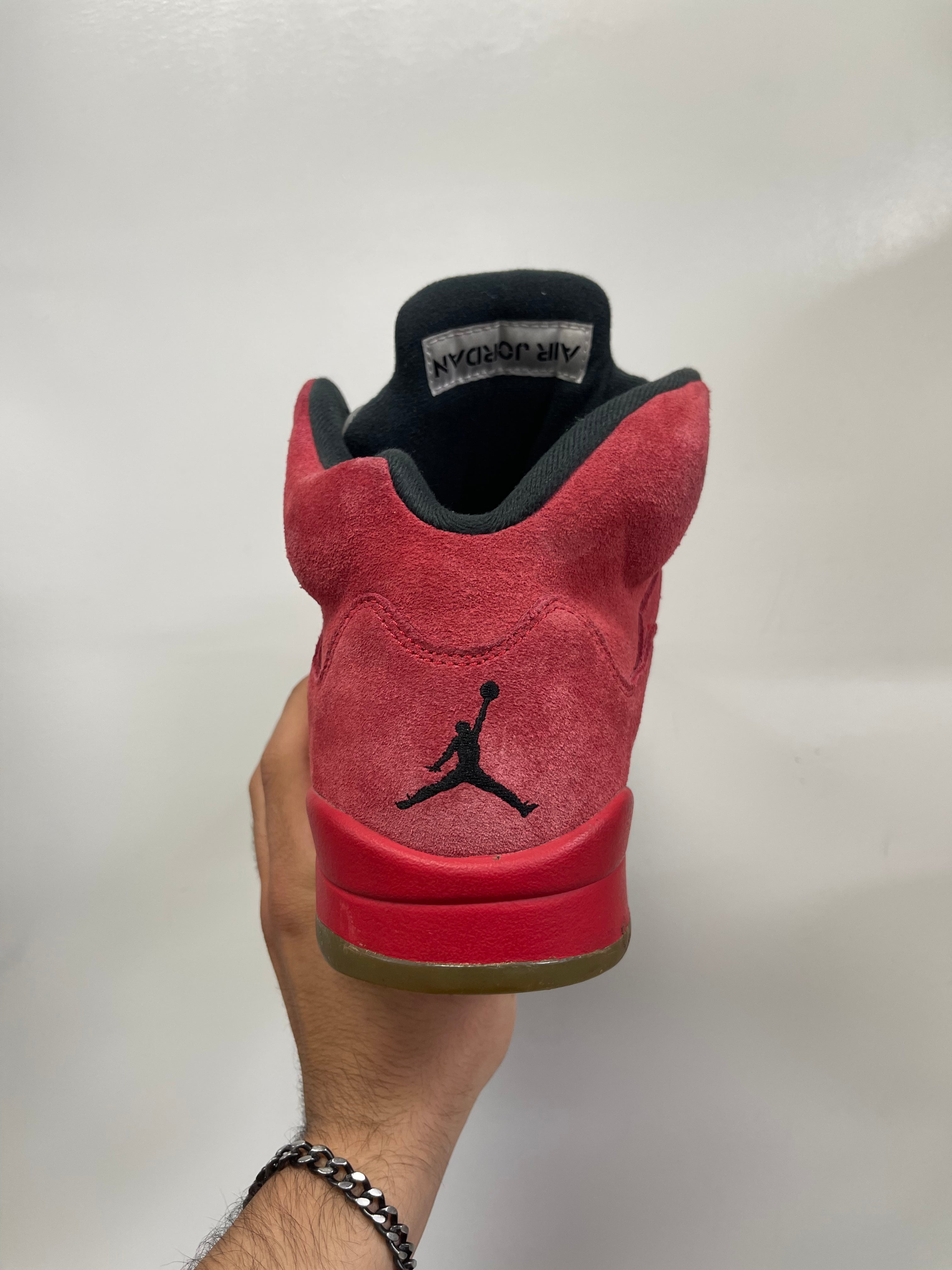 Jordan 5 Red Suede Sneakers
