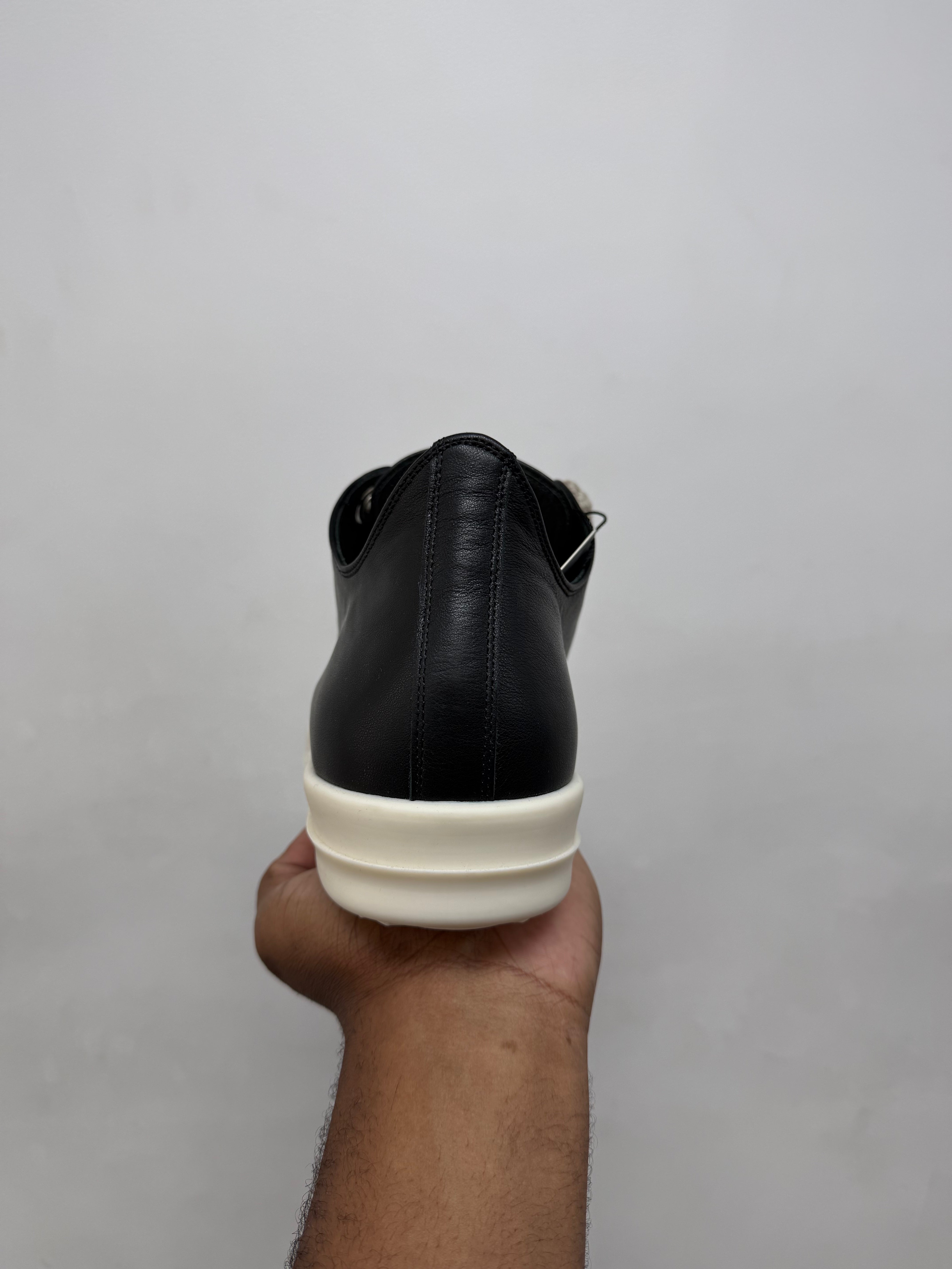 Rick Owens Black & Milk 'Mainline' Jumbo Lace Ramone Low Sneakers