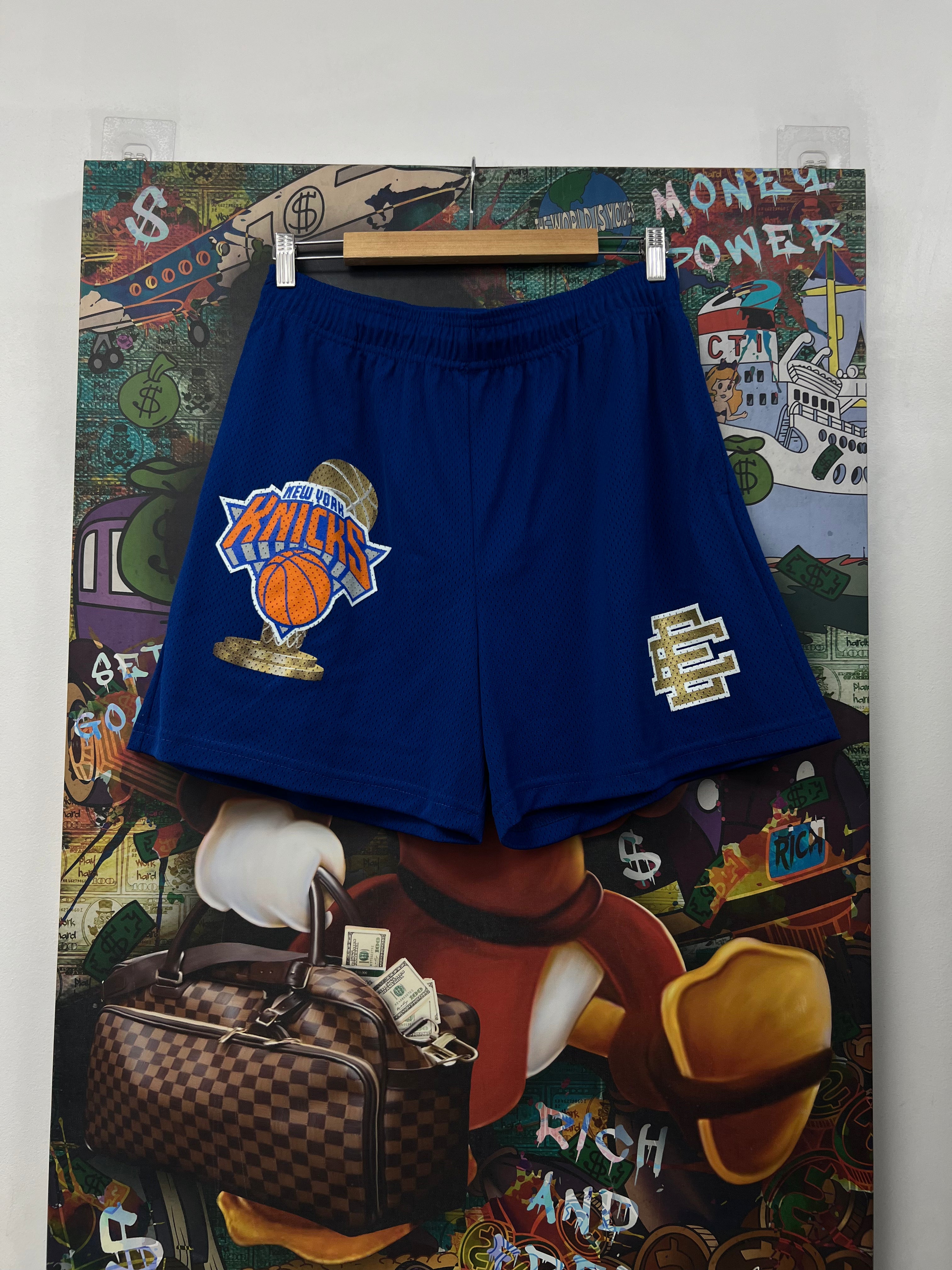 Eric Emanuel NY Knicks Champs Blue Shorts