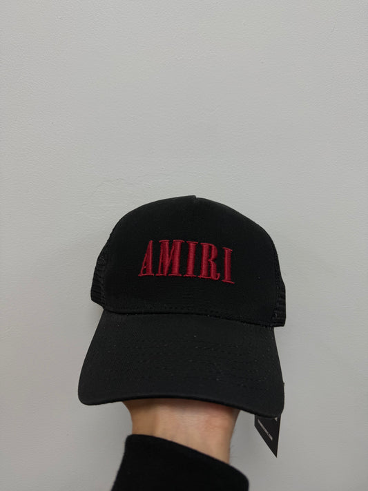 Amiri Black Red Core Logo Hat