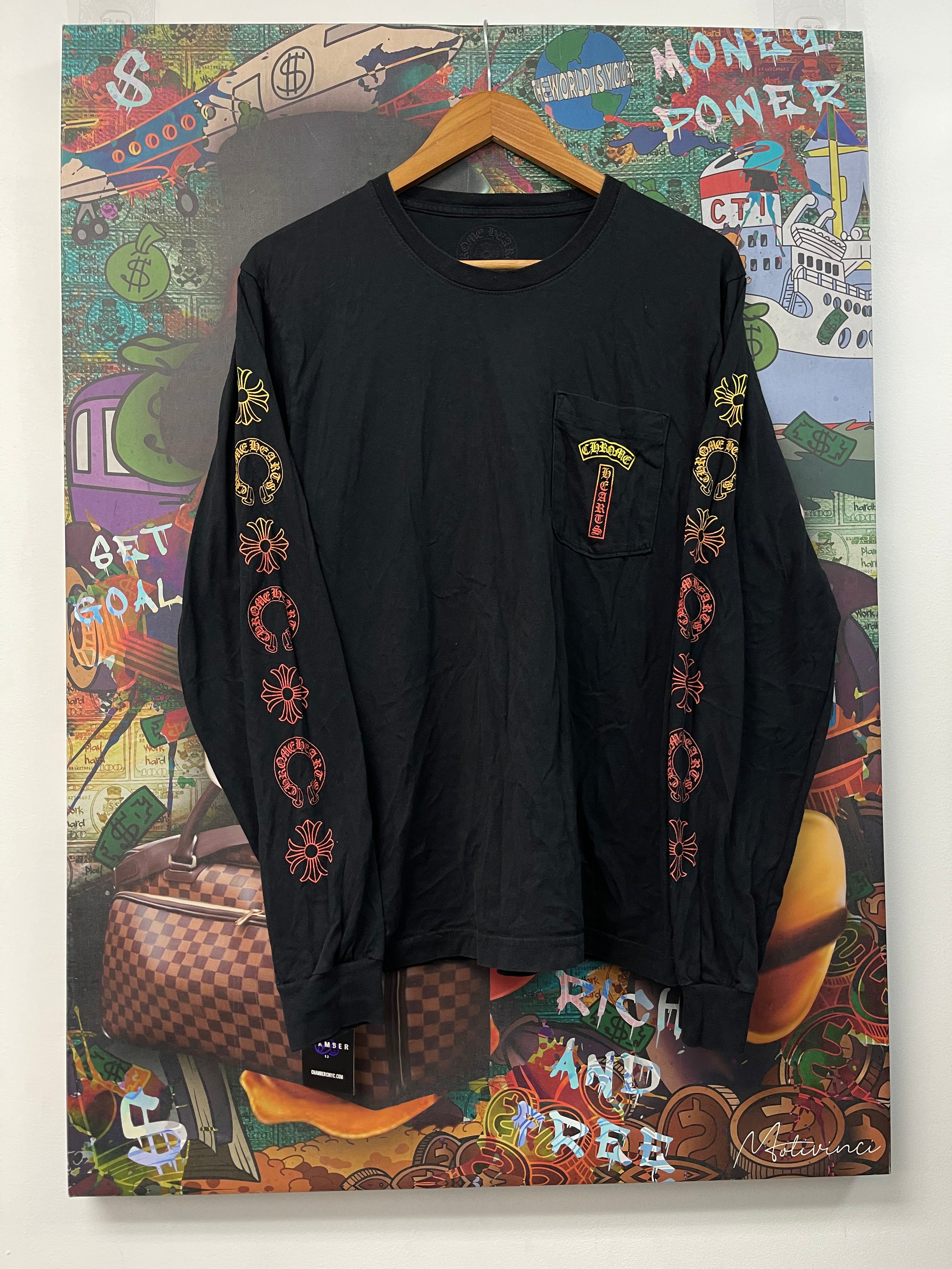 Chrome Hearts Black T Bar Ignite LS Shirt