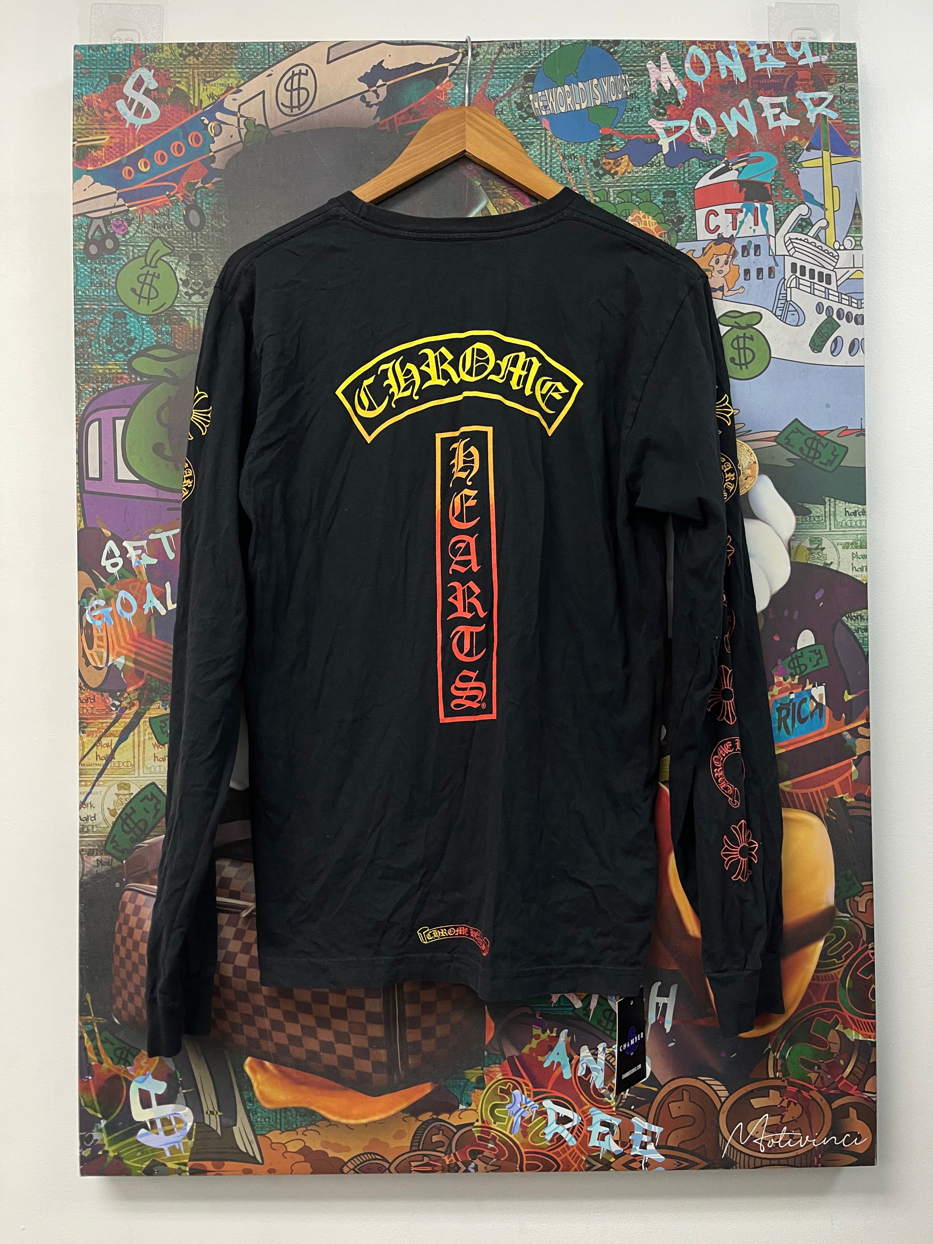 Chrome Hearts Black T Bar Ignite LS Shirt