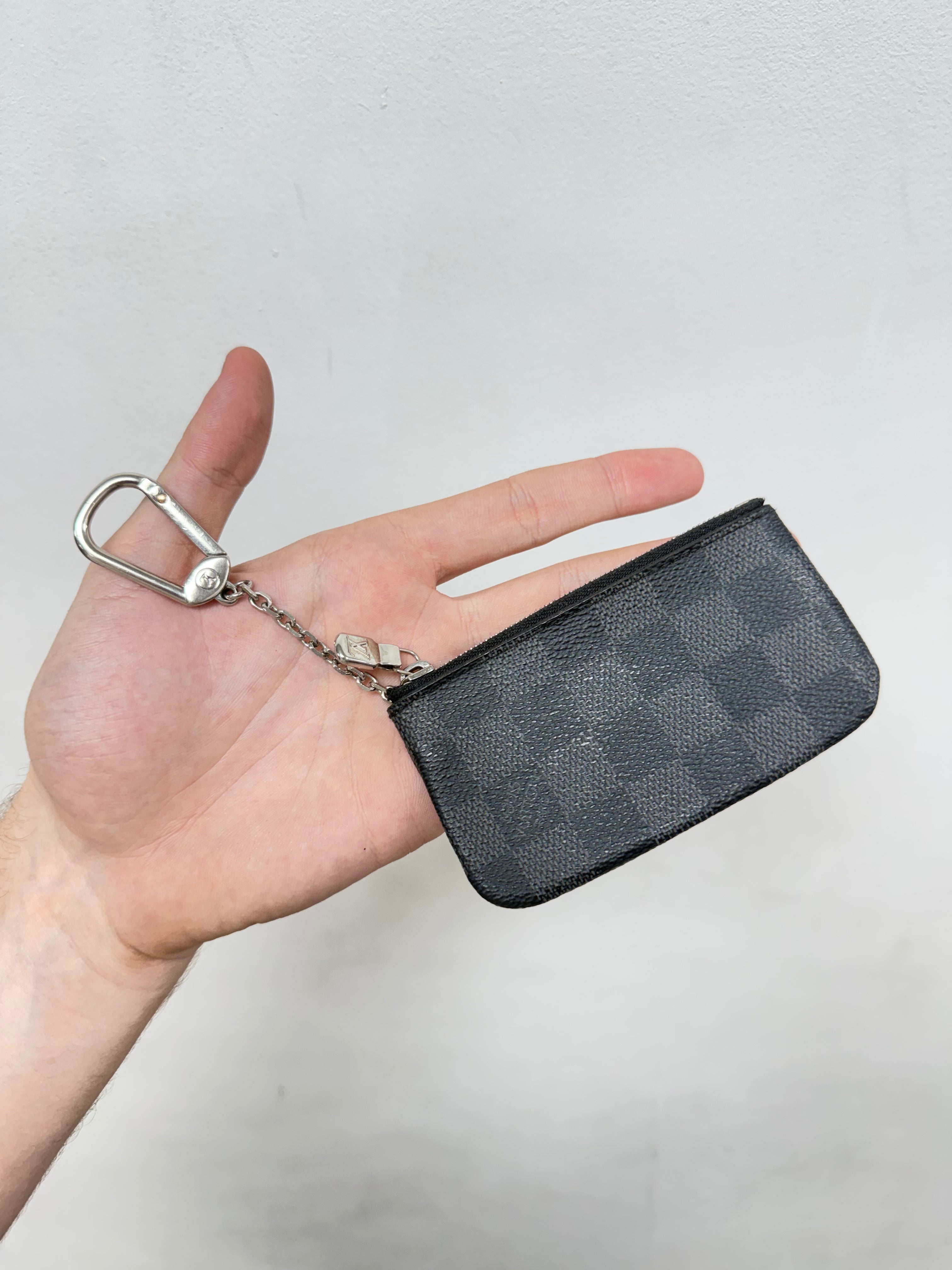 Louis Vuitton Black Damier Key Clip Pouch Accessories