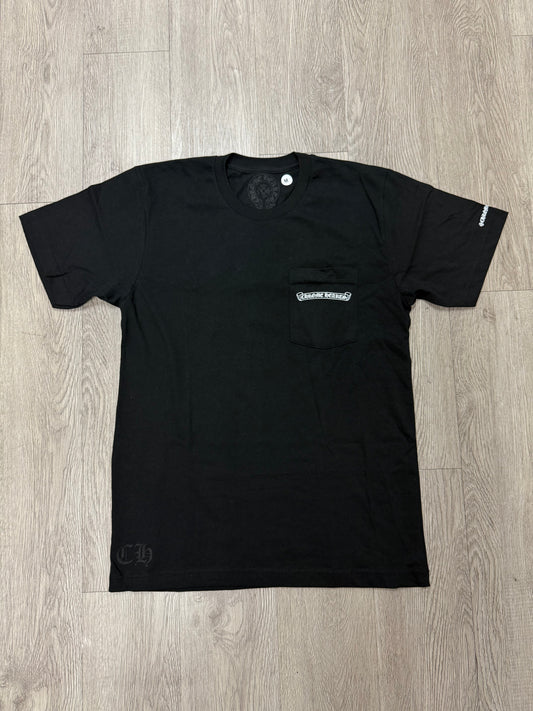 Chrome Hearts Black Scroll Logo Tee