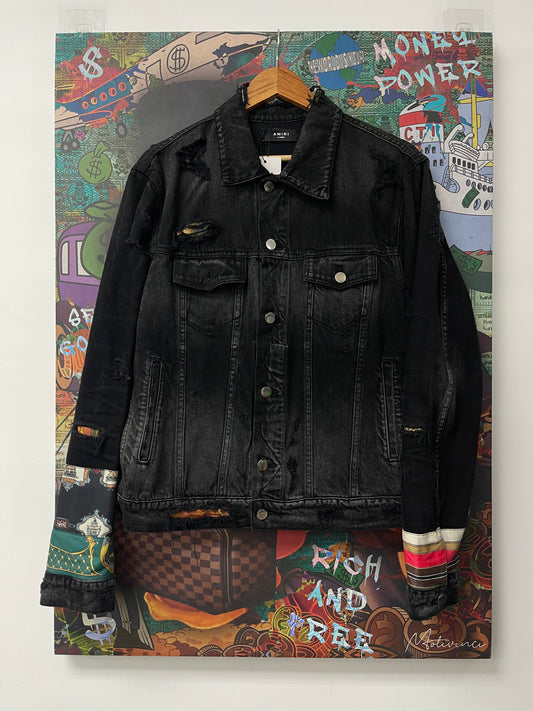 Amiri Black Pajama Jean Jacket  Used