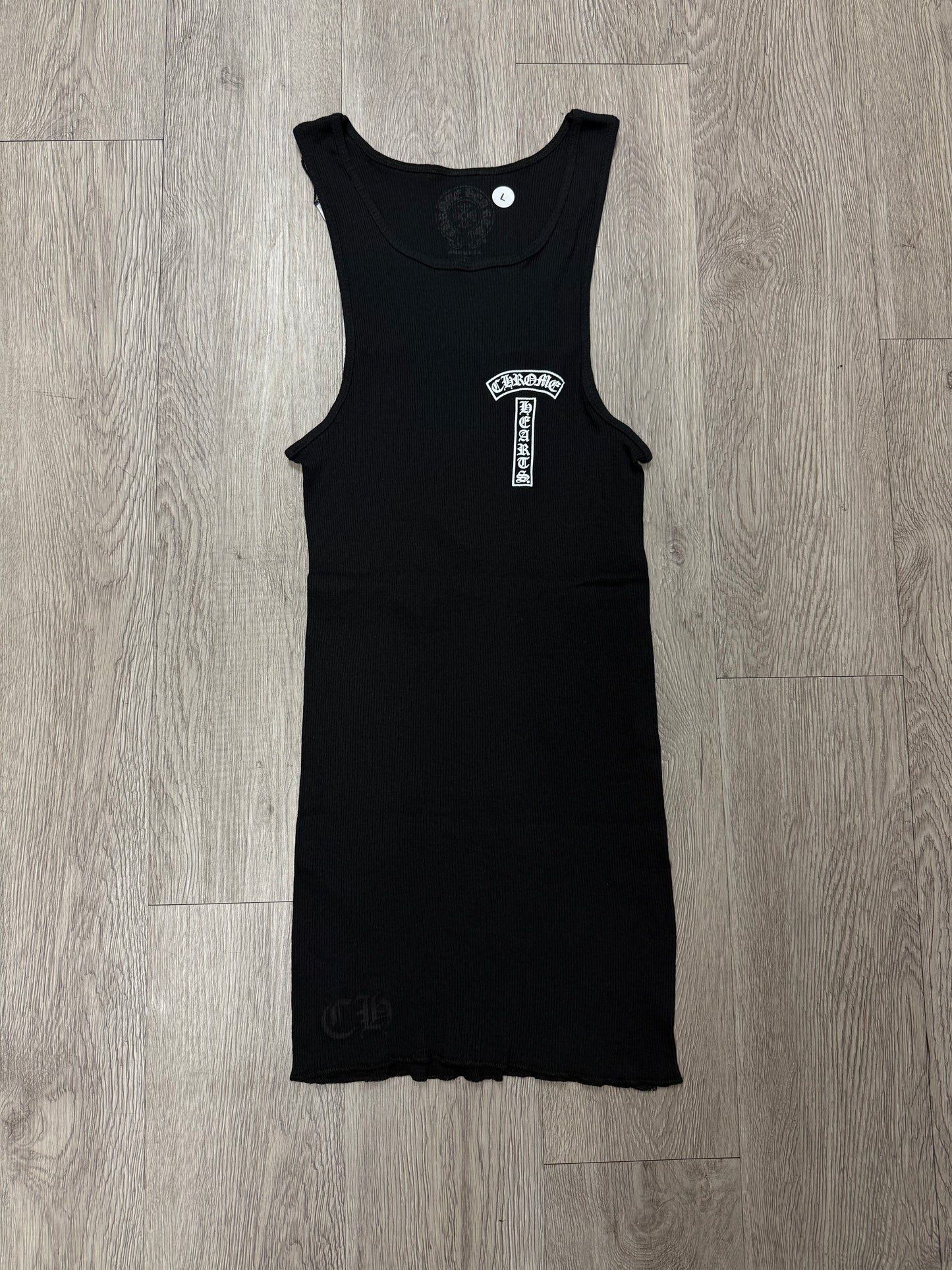 Chrome Hearts Black T-Bar Large Cross Tank Top