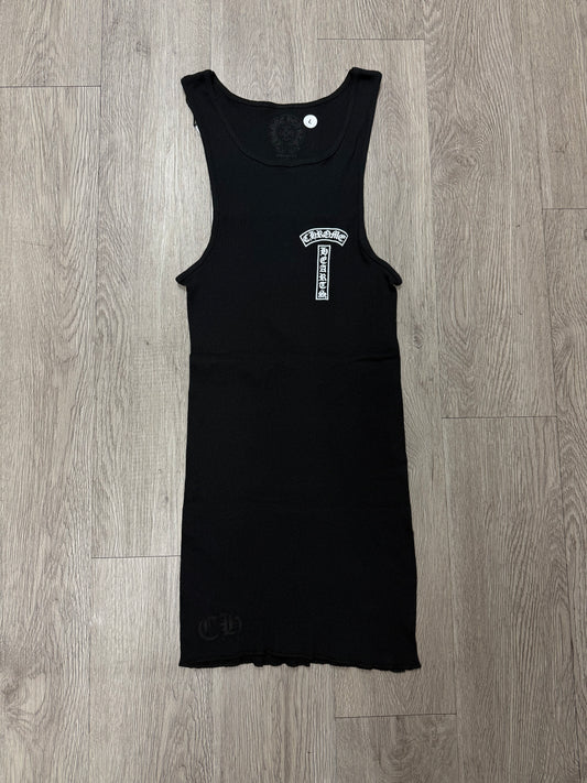 Chrome Hearts Black T-Bar Large Cross Tank Top
