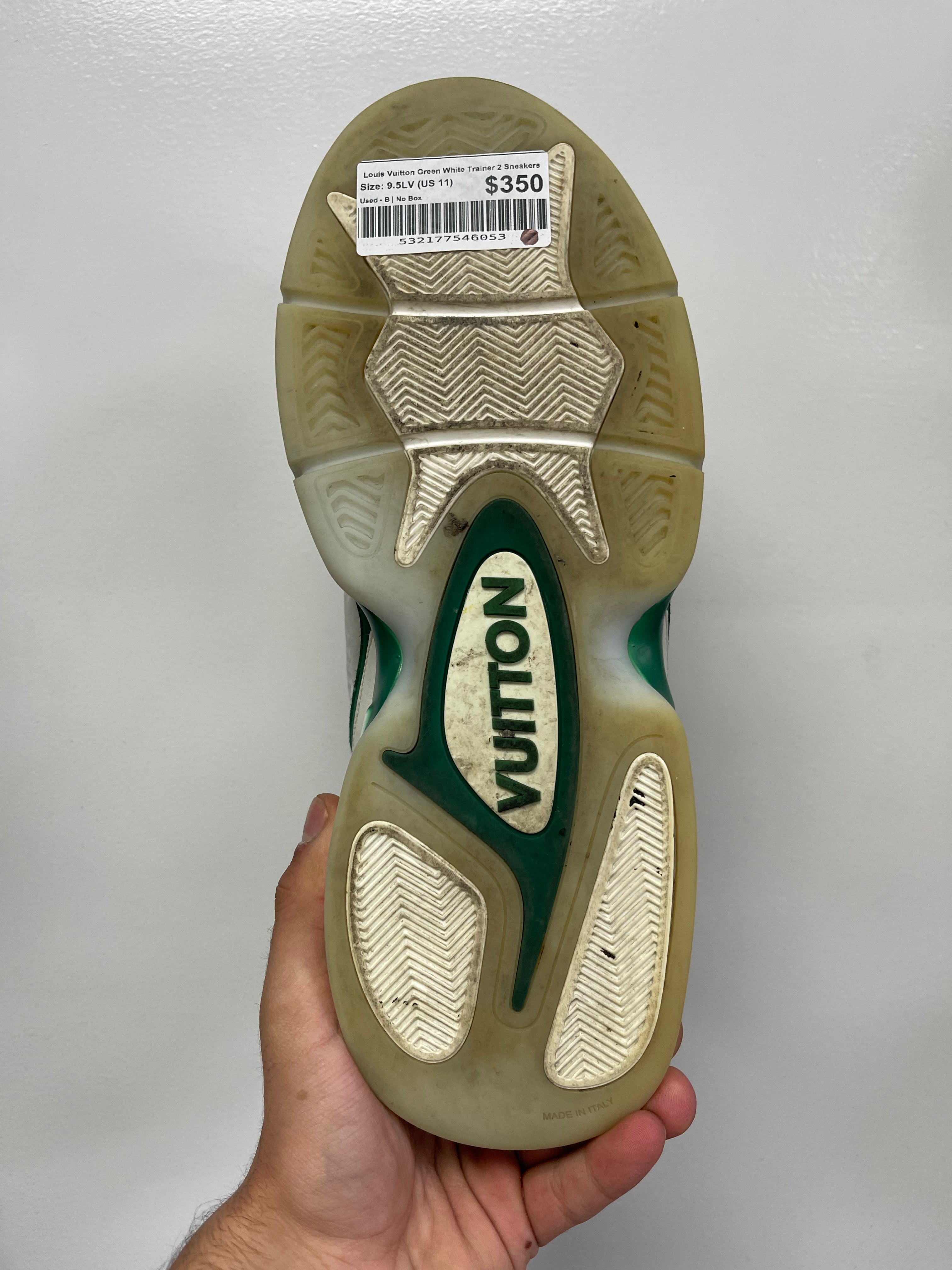 Louis Vuitton Green White Trainer 2 Sneakers