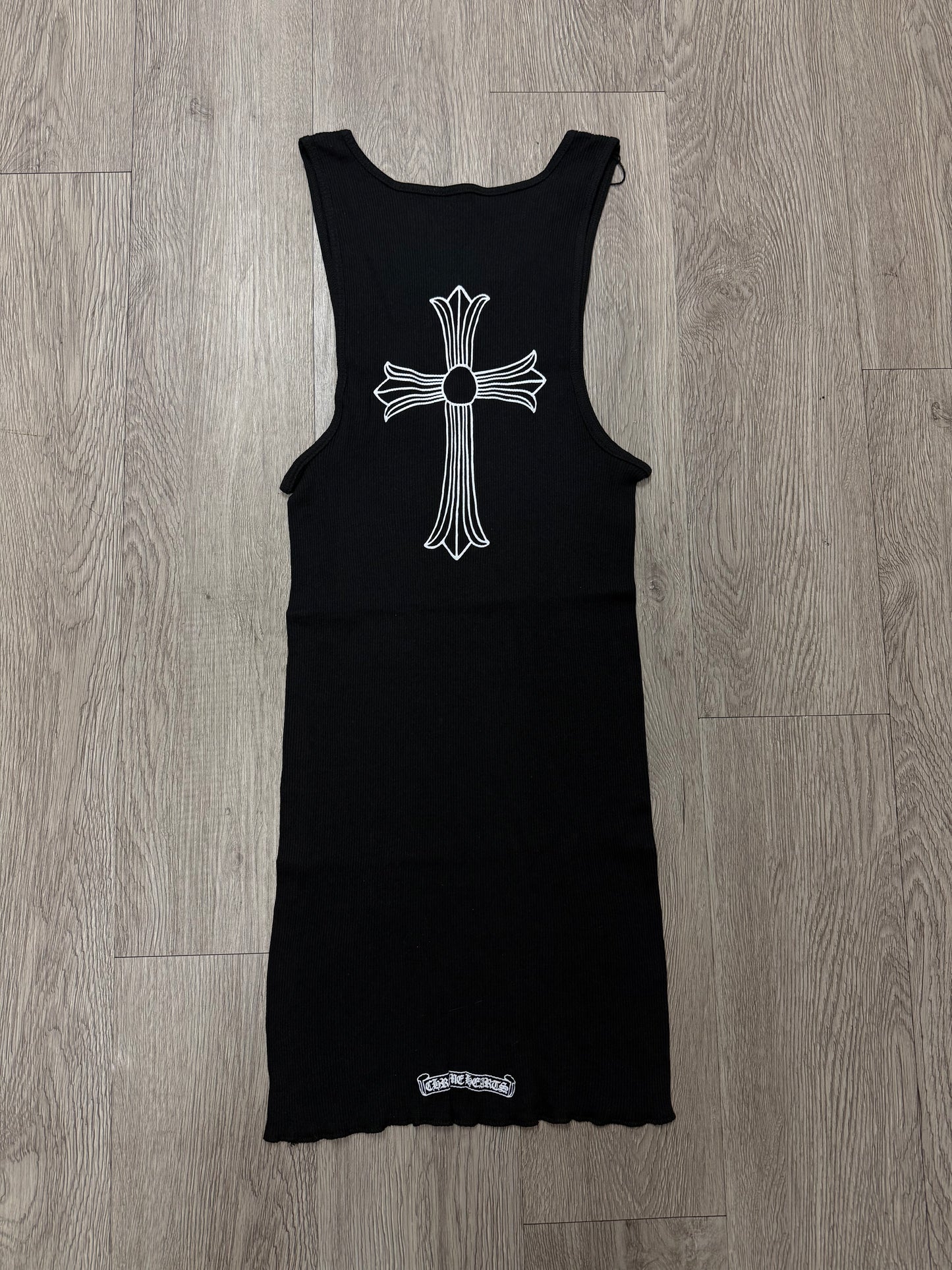 Chrome Hearts Black T-Bar Large Cross Tank Top