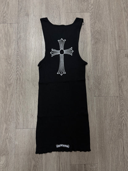 Chrome Hearts Black T-Bar Large Cross Tank Top