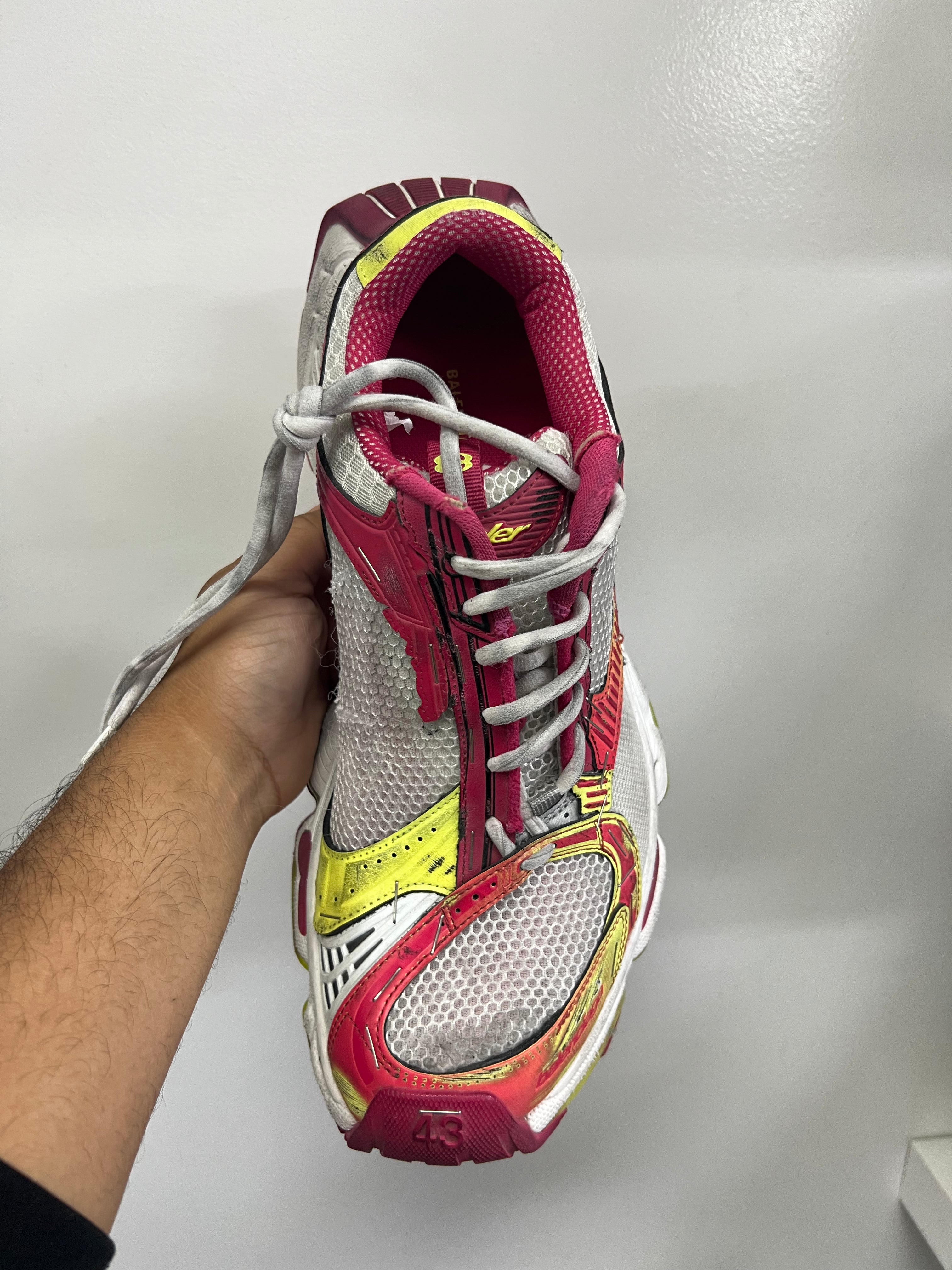 Balenciaga White Pink Stapler Sneaker