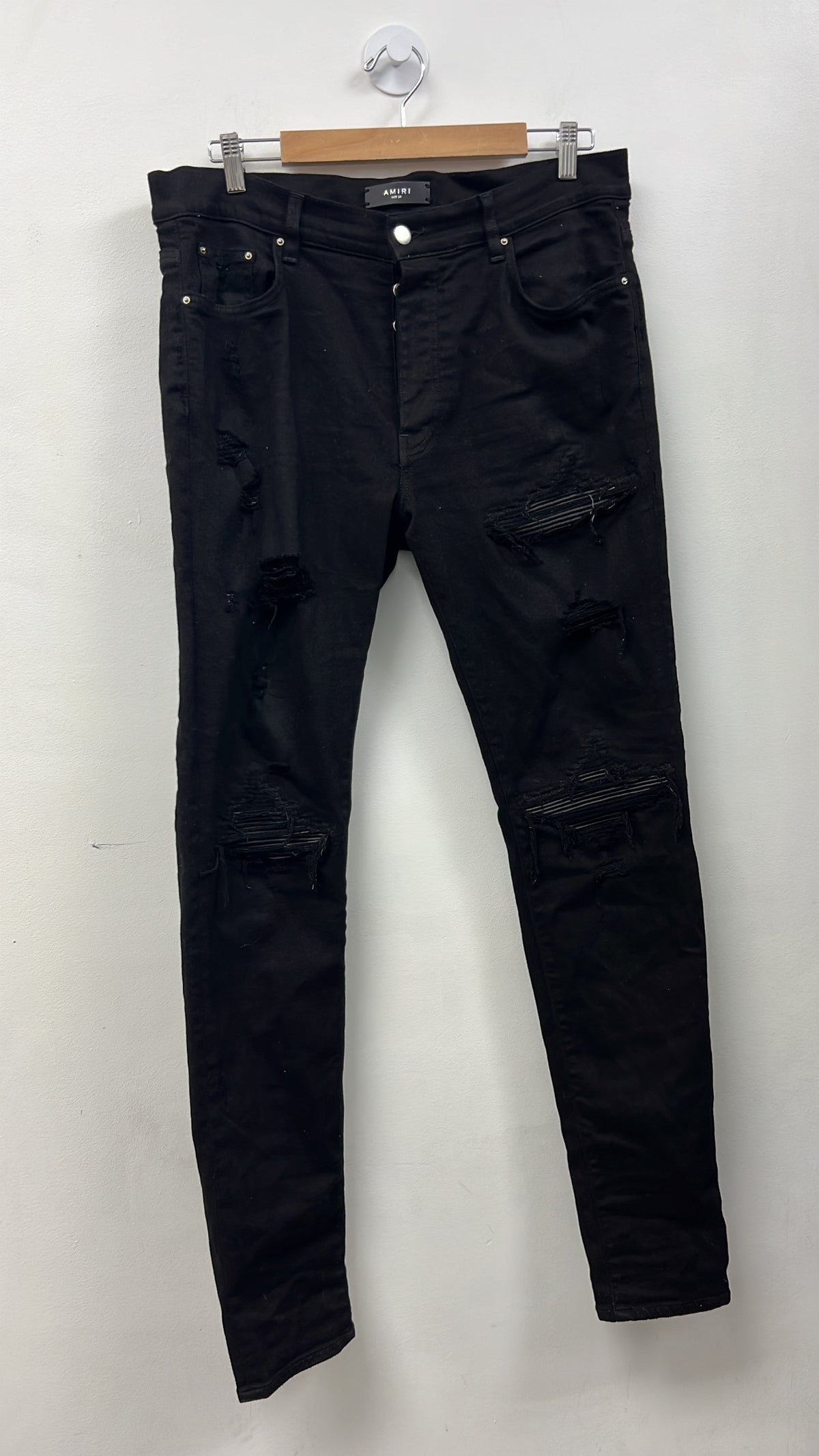 Amiri MX1 Black Black Patch Jeans