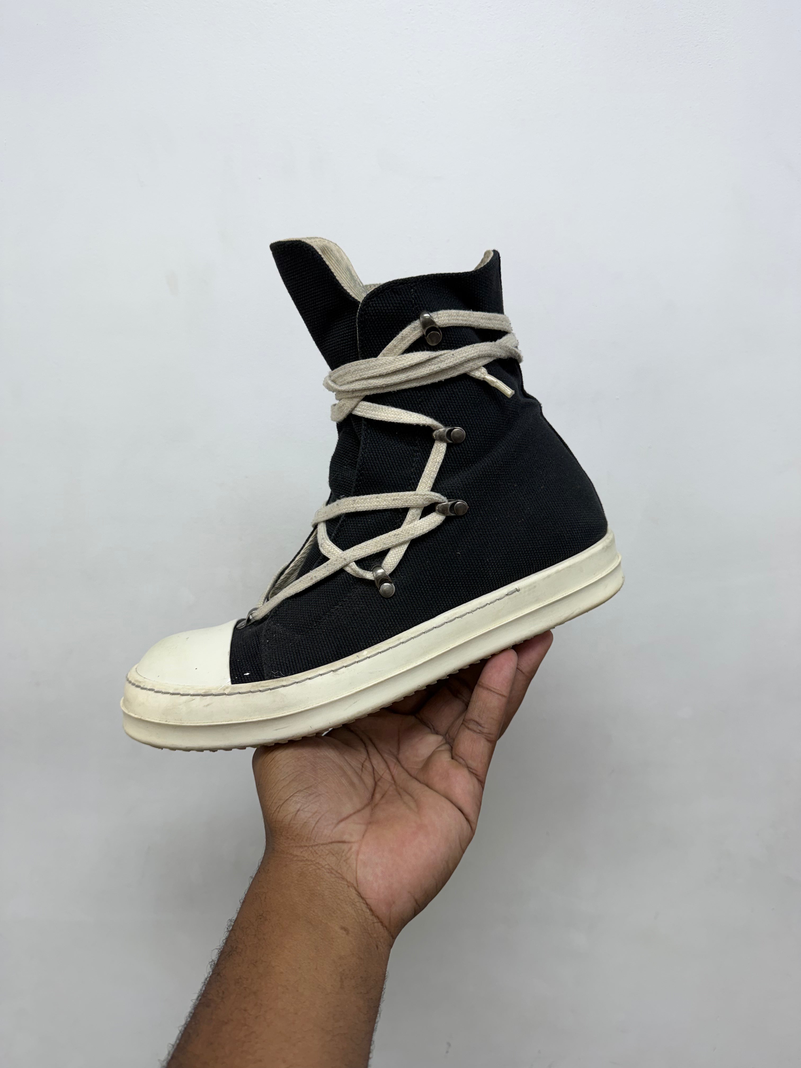 Rick Owens Black Hexa DRKSHDW Hi Sneakers