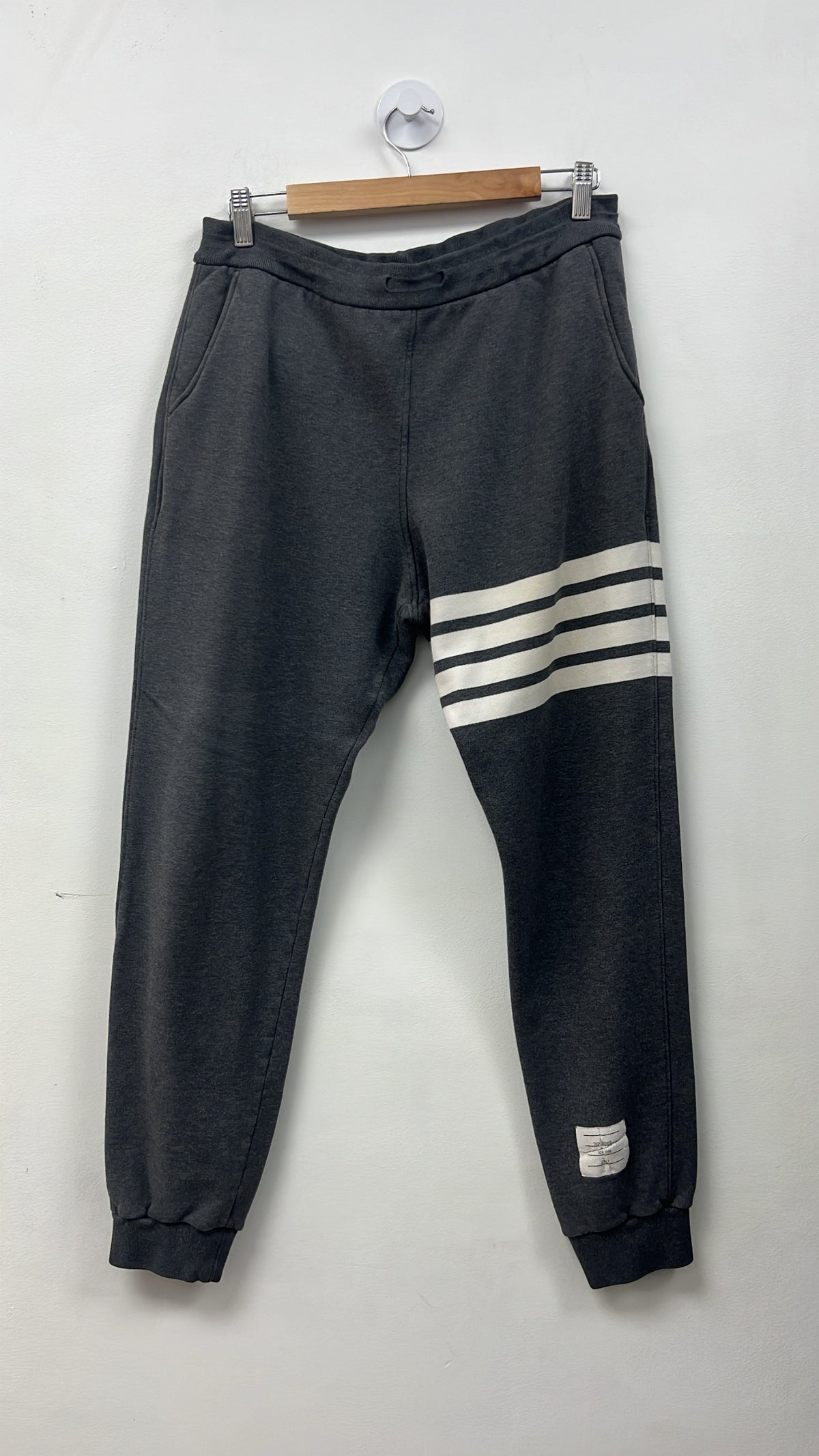 Thom Browne Grey White 4 Bar Sweats