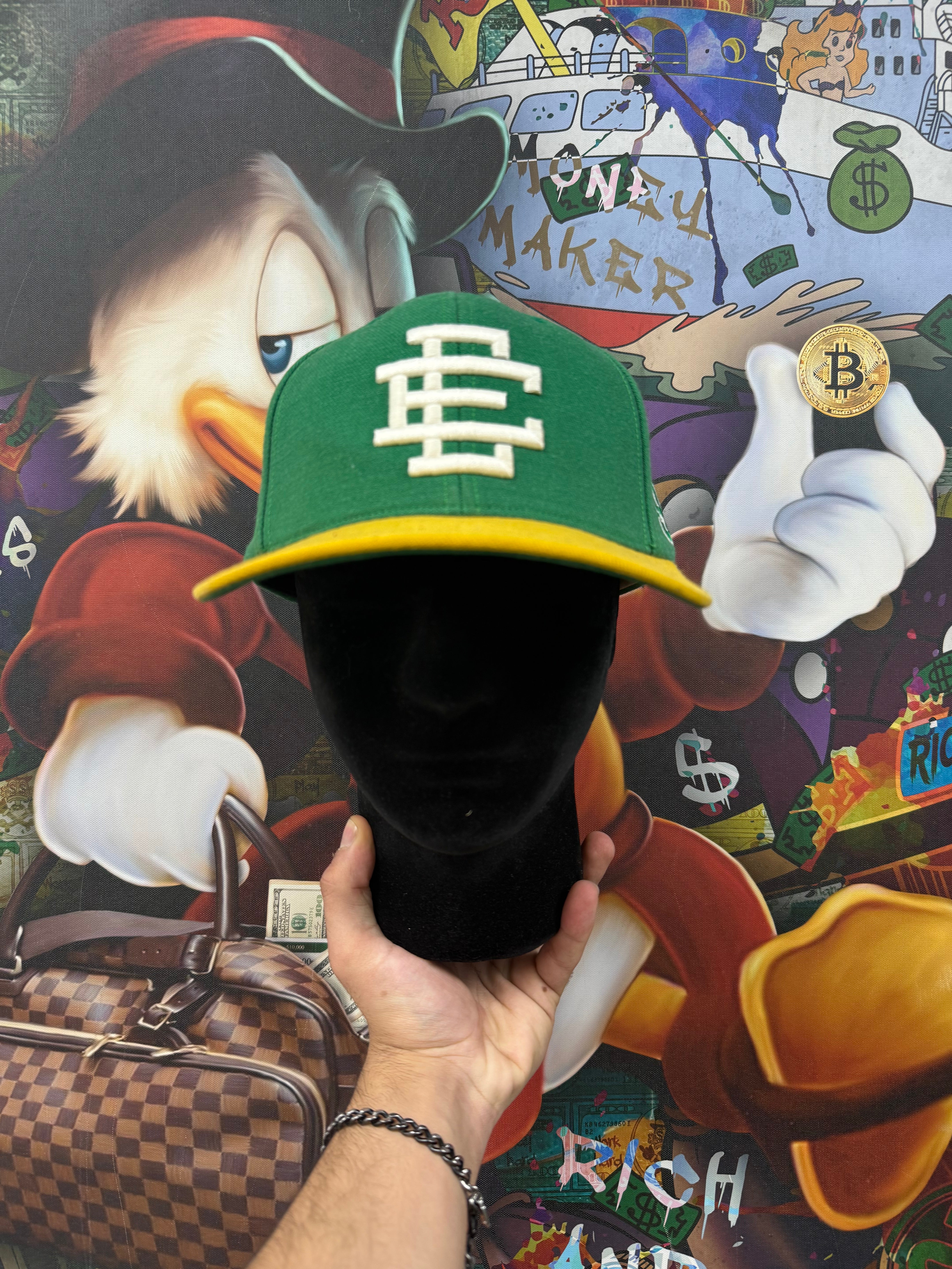 Eric Emanuel Green Yellow EE Hat