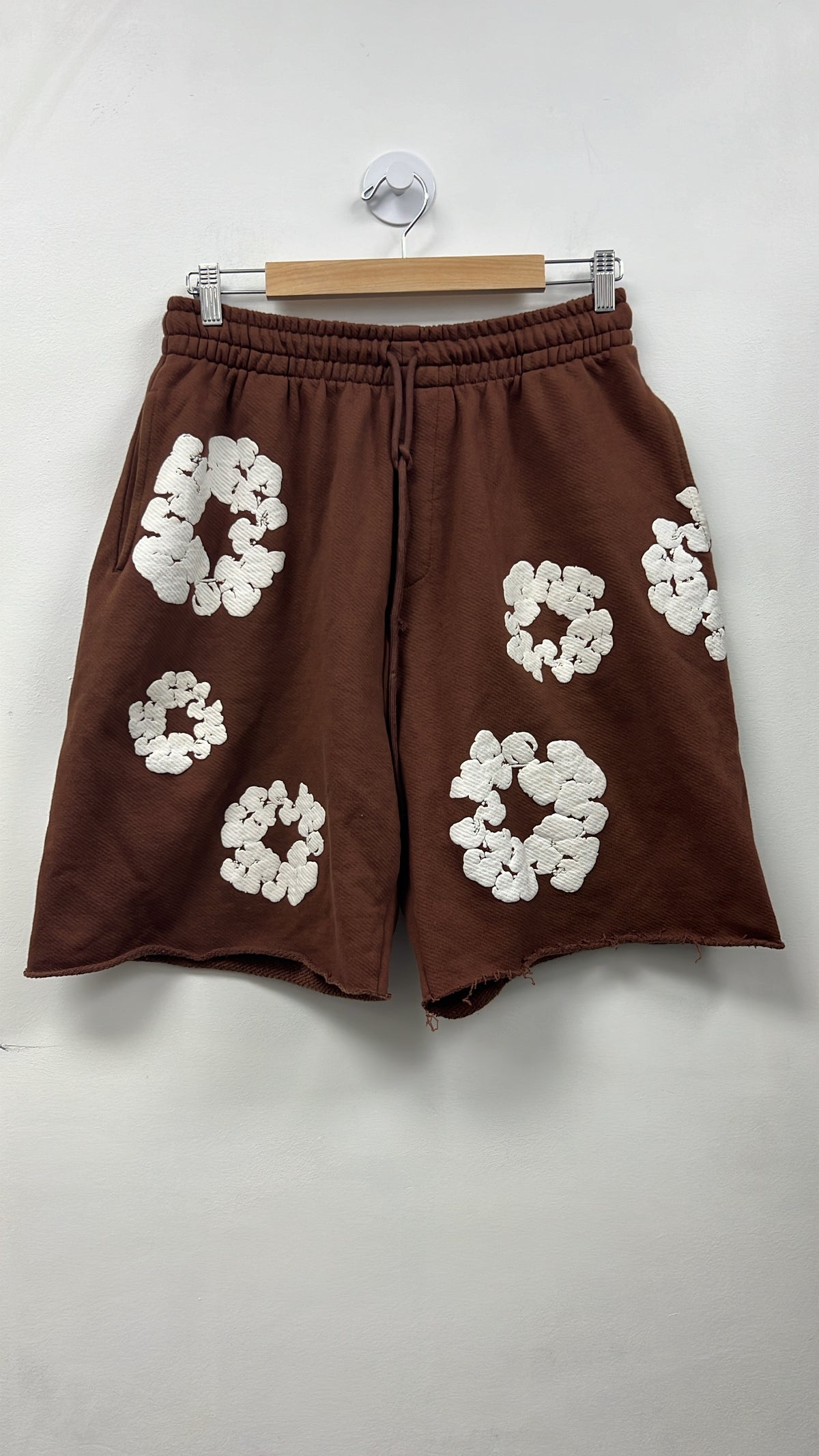 Denim Tears Brown White Wreath Shorts